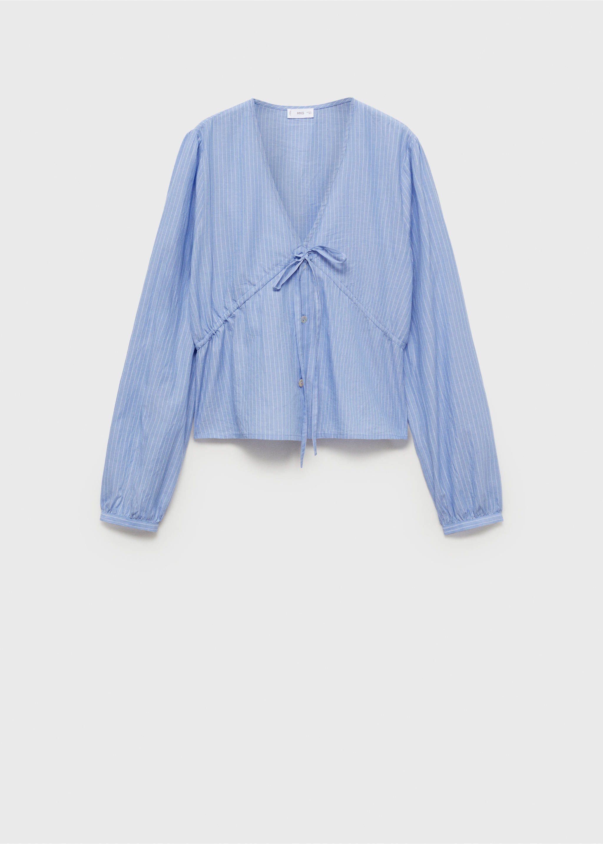 Koszula w paski z kokardą - Artykuł bez modela/modelki, Niebieski. Ref: 87052540-00.