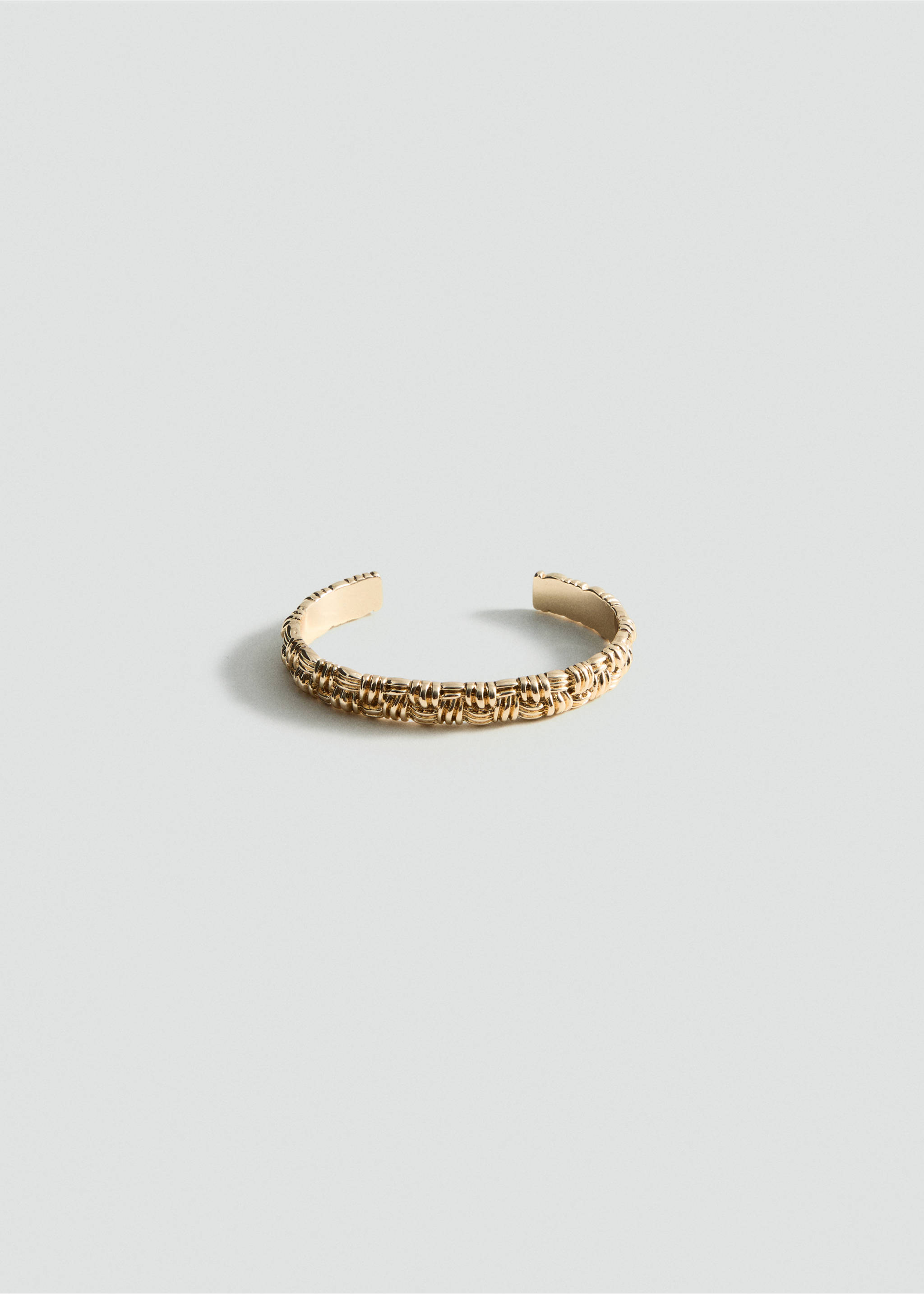 Stelt sammanflätat halsband - Artikel utan modell, Guld. Ref: 87052543-00.