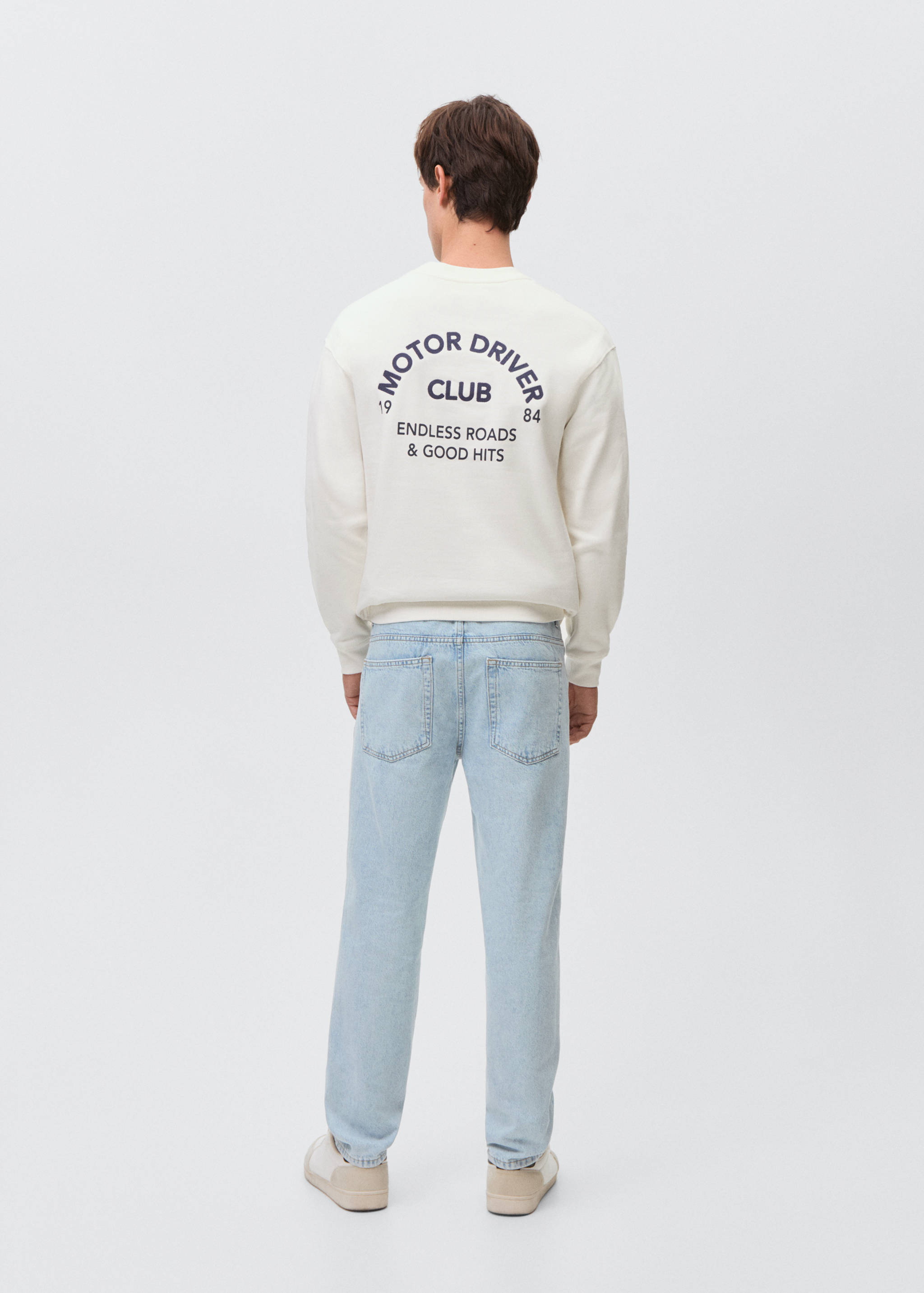 Cotton sweatshirt with printed message - Reverse of the article