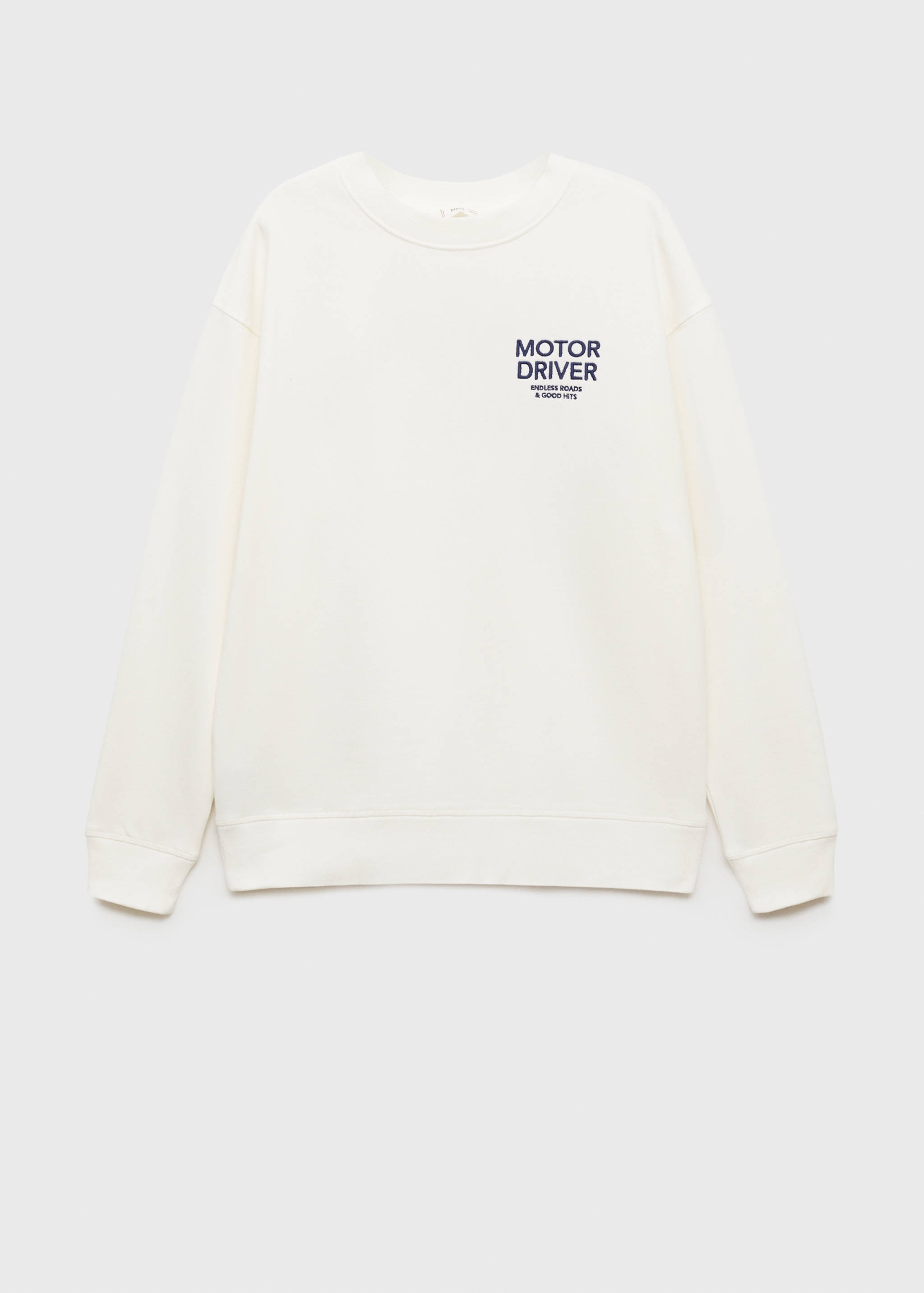 Cotton sweatshirt with printed message - Article without model