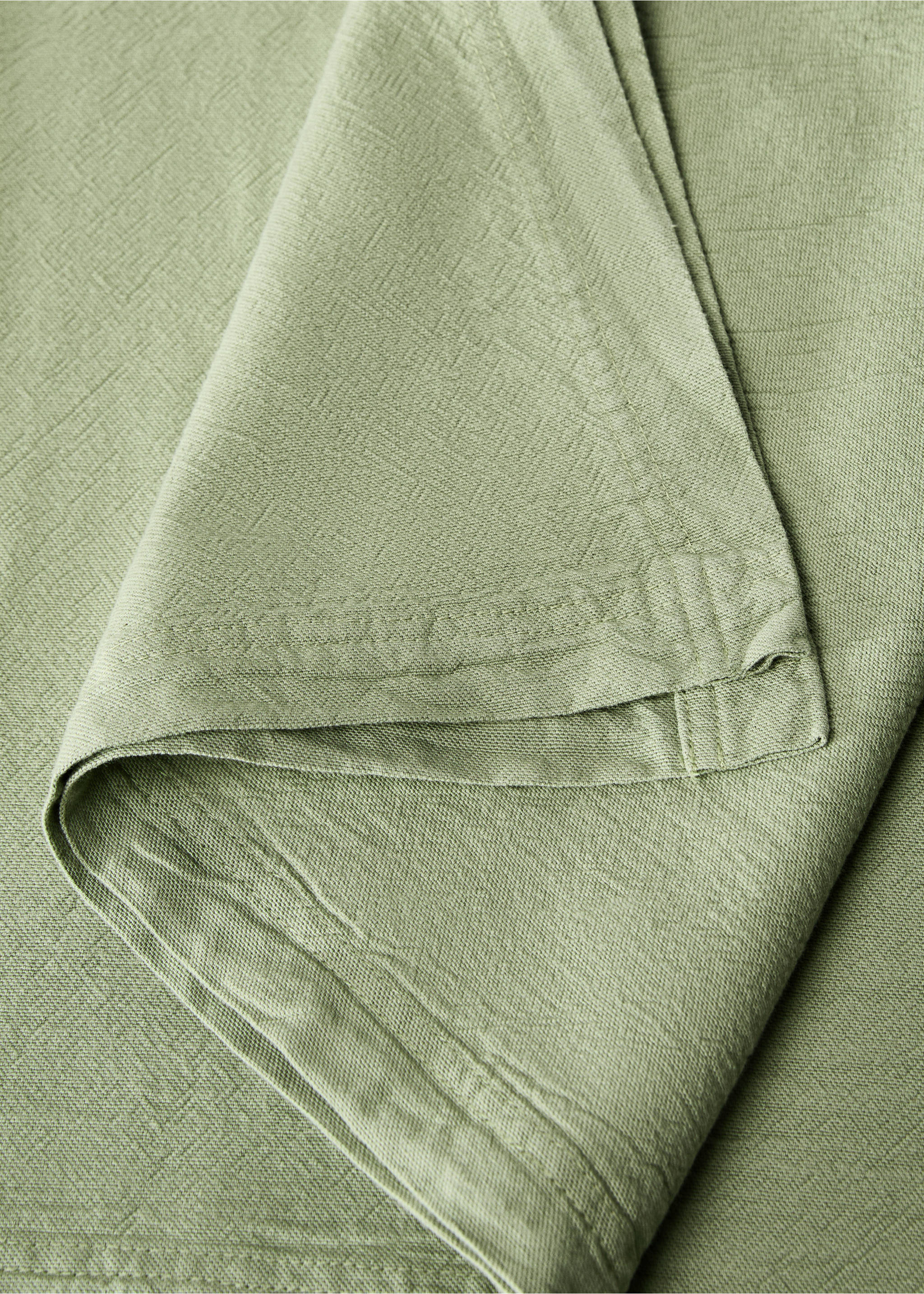 100% cotton tablecloth for 6 to 8 people - Details of the article 1, Mint Green. Ref: 87052547-00.