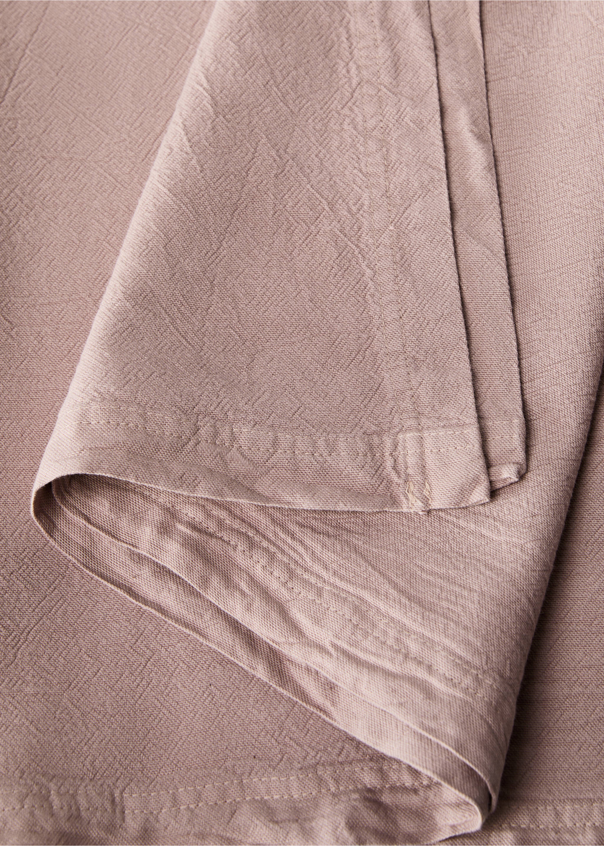 Tischdecke aus 100 % Baumwolle für 6 bis 8 Gäste - Detail des Artikels 1, Geranienrosa. Ref: 87052547-00.