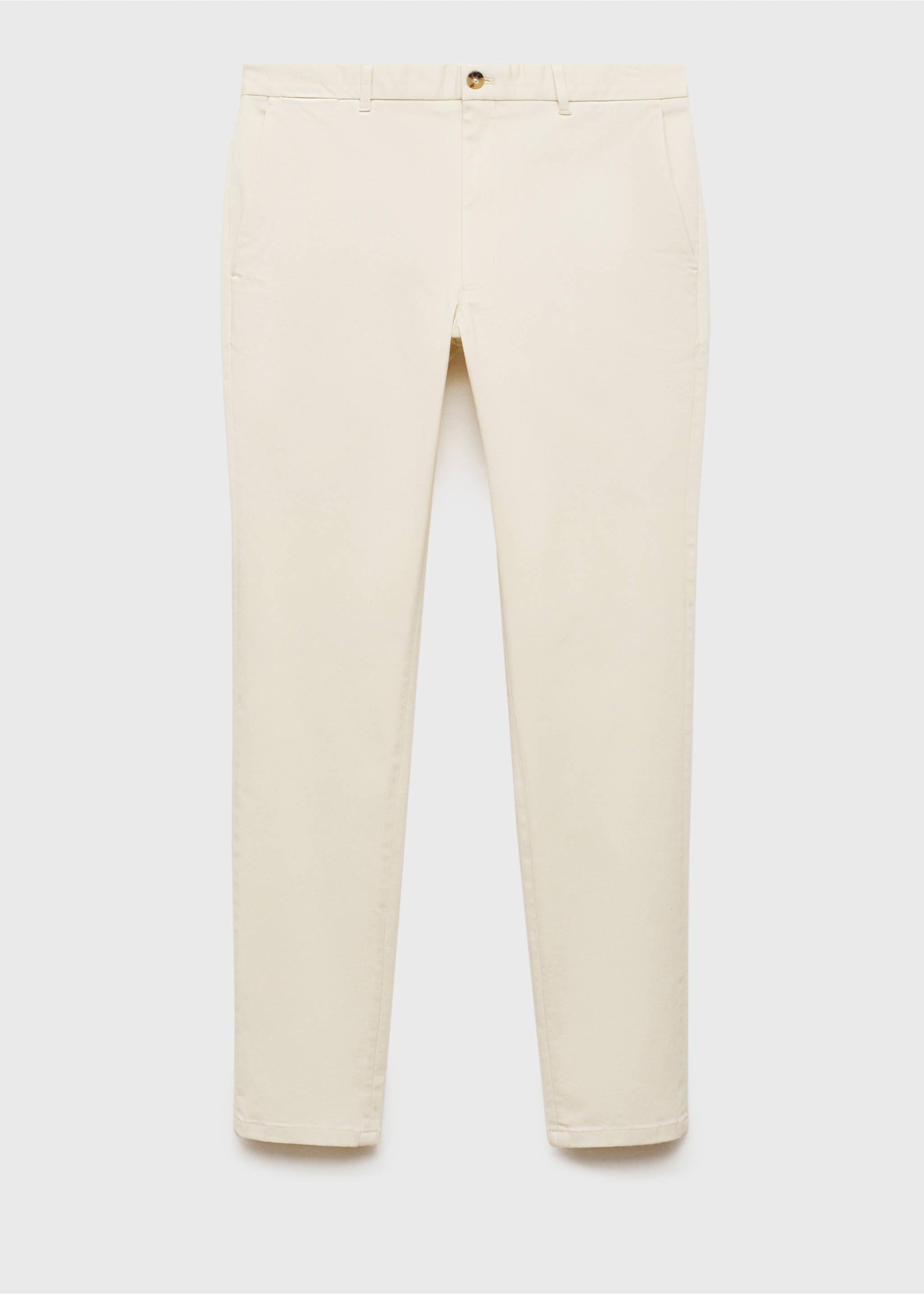 Barna slim-fit twill chino trousers - Article without model, Ecru. Ref: 87052888-00.
