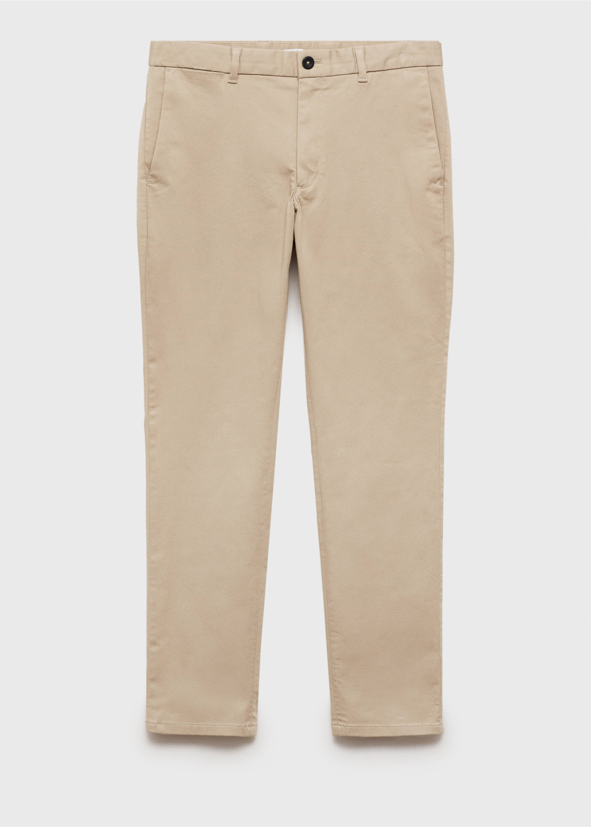 Barna slim fit chino sávolynadrág - Termék modell nélkül, Bézs. Ref: 87052888-00.