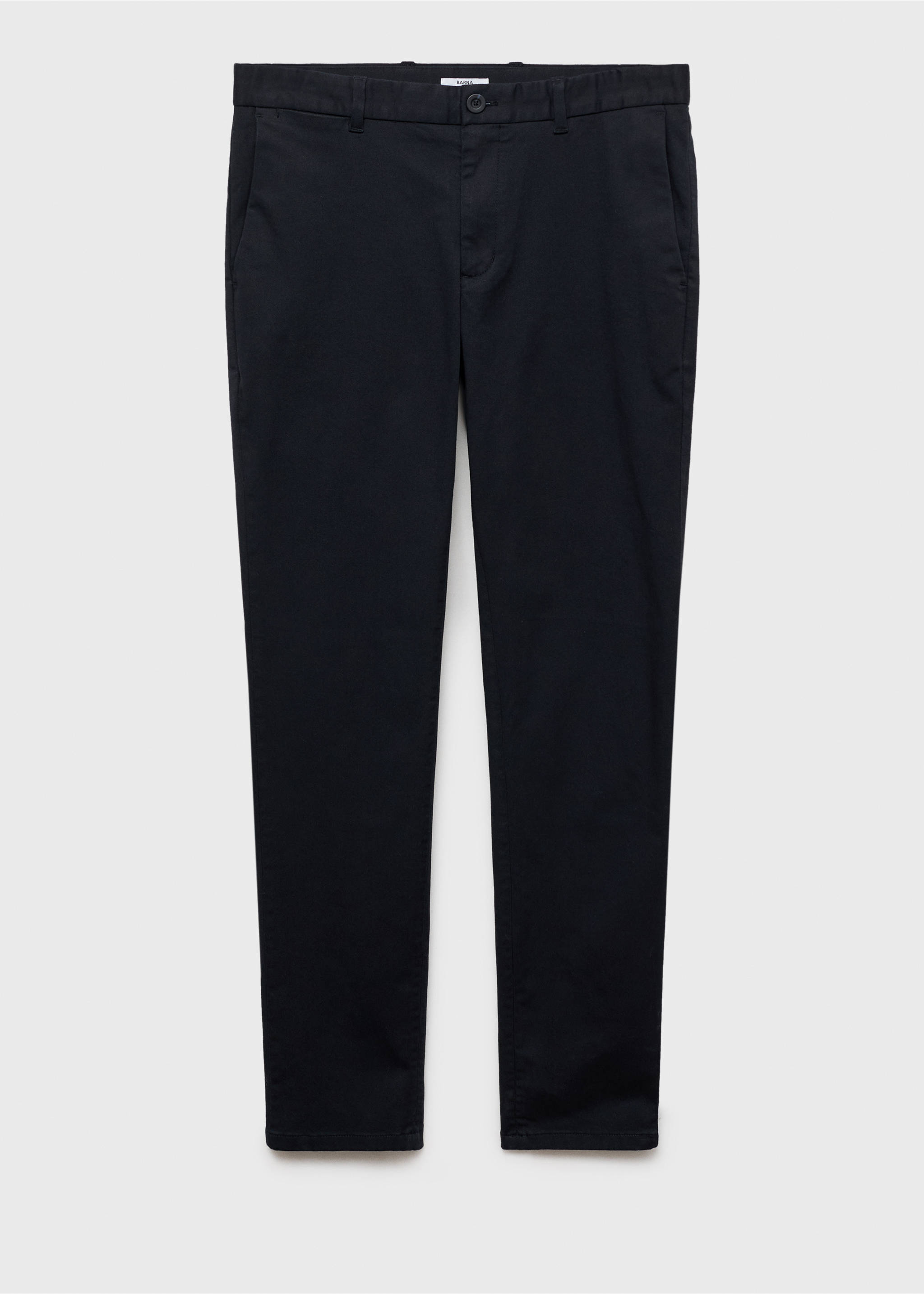 Pantalon Barna slim-fit en sergé - Article sans modèle, Bleu marine foncé. Ref: 87052888-00.