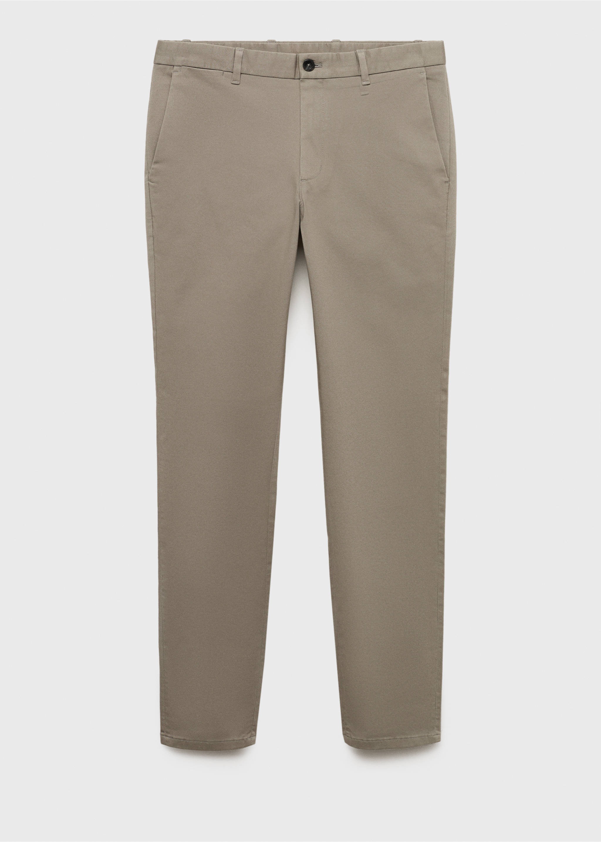Barna slim-fit twill chino trousers - Article without model, Grey. Ref: 87052888-00.