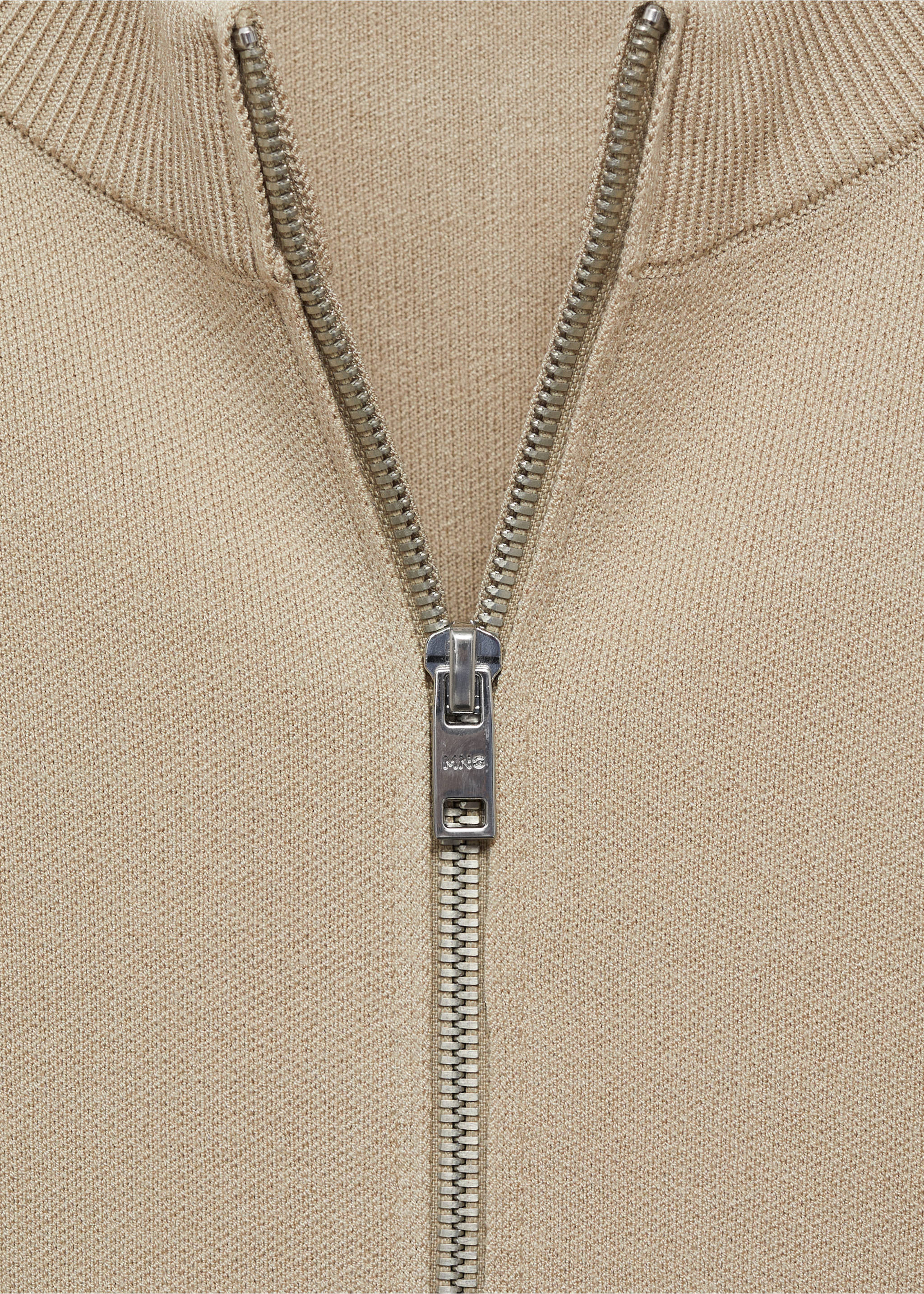 Cárdigan punto cremallera - Detalle del artículo 8, Beige. Ref: 87052890-00.