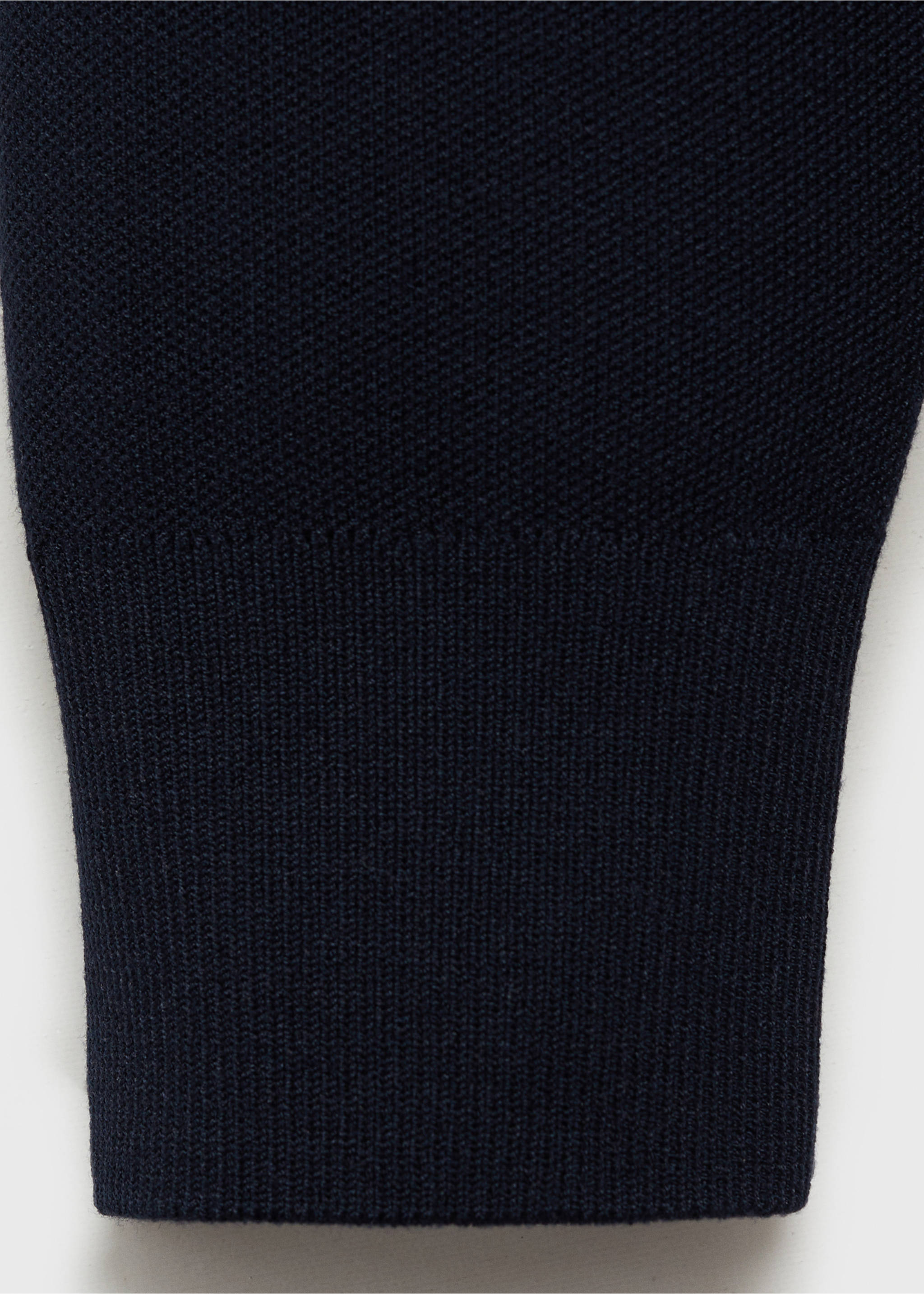 Zipped knit cardigan - Details of the article 0, Dark Navy. Ref: 87052890-00.