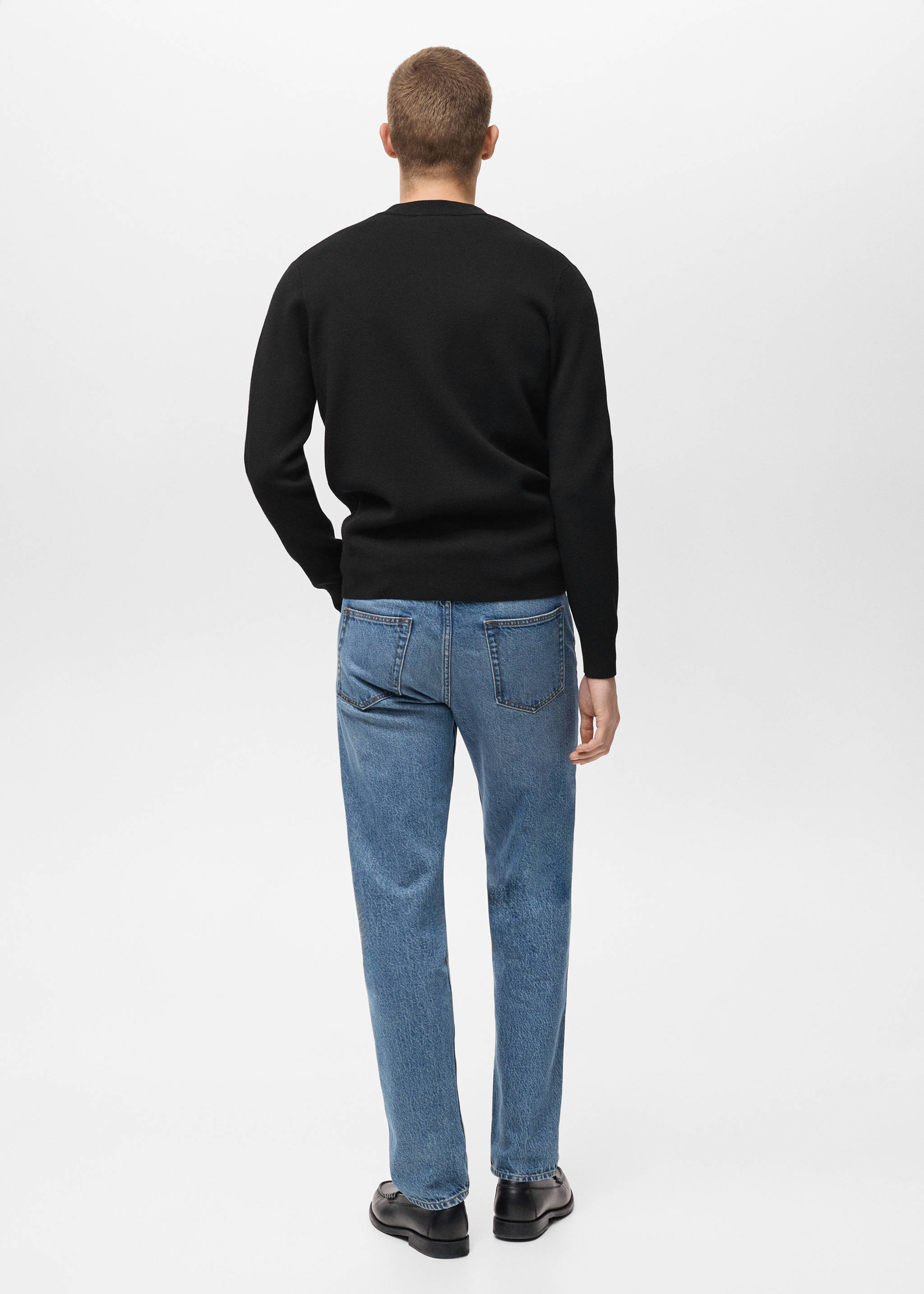 Zipped knit cardigan - Reverse of the article