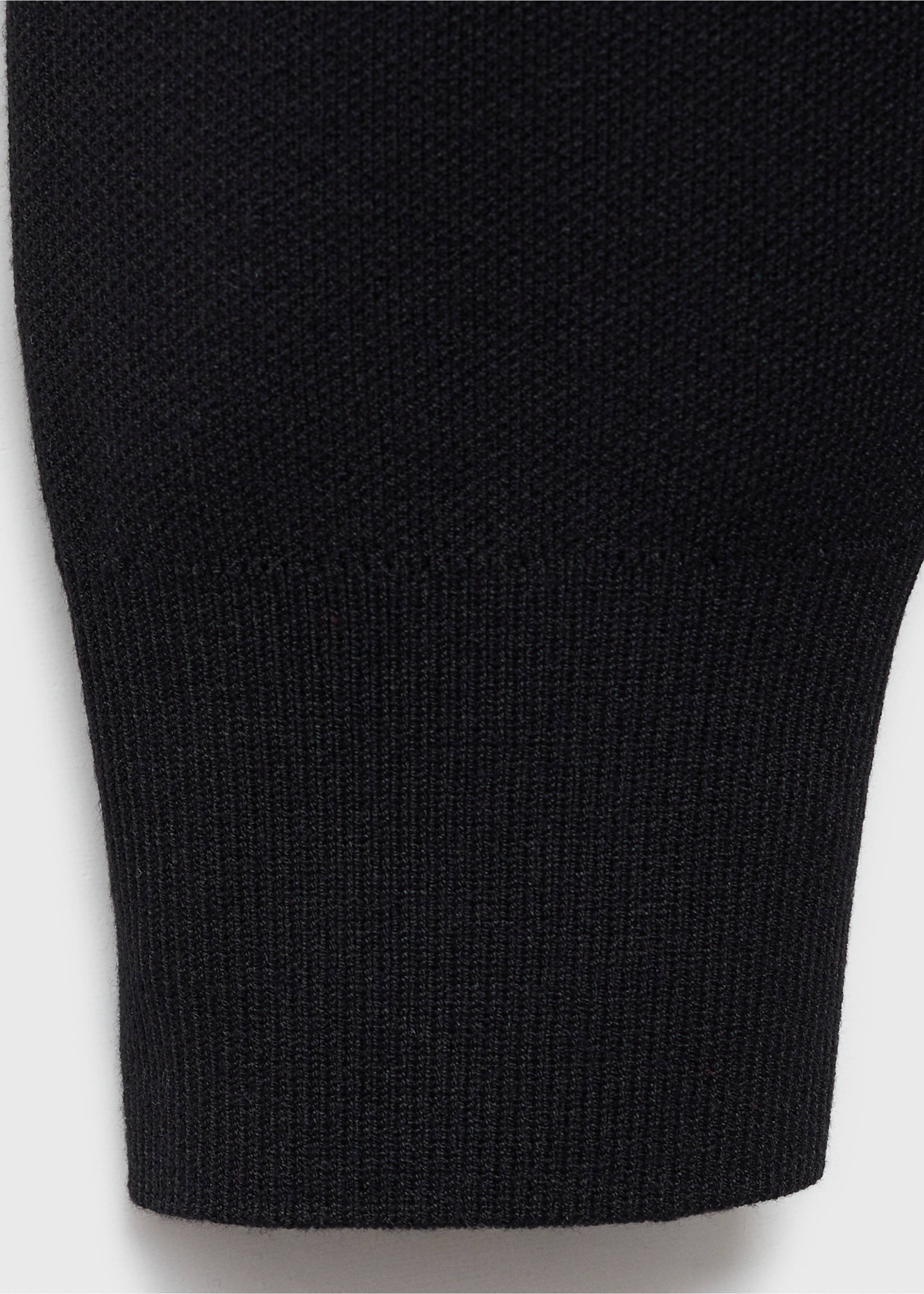 Zipped knit cardigan - Details of the article 0, Black. Ref: 87052890-00.