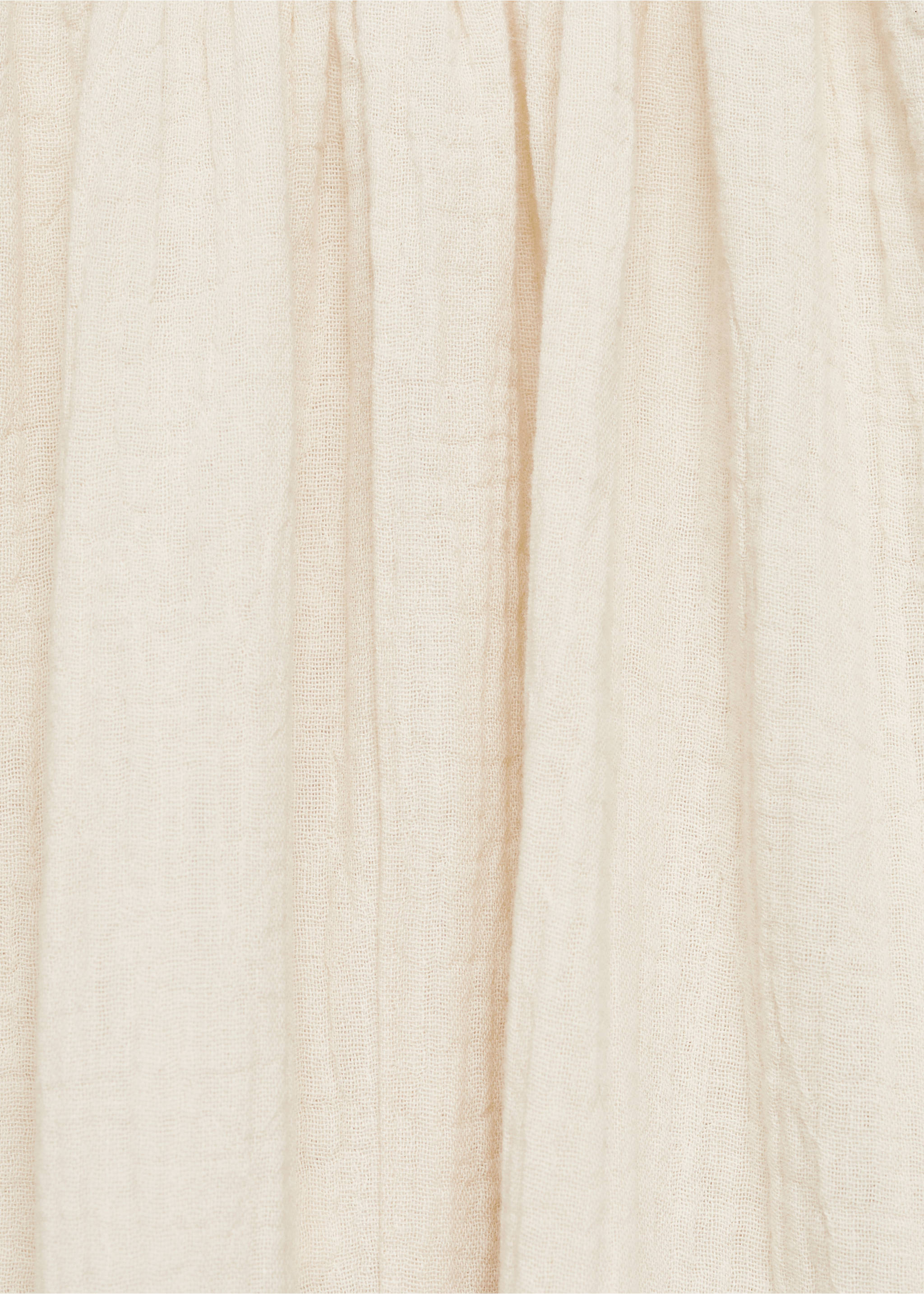 Unifarbenes Nachthemd aus Baumwolle - Detail des Artikels 8, Beige. Ref: 87052891-00.