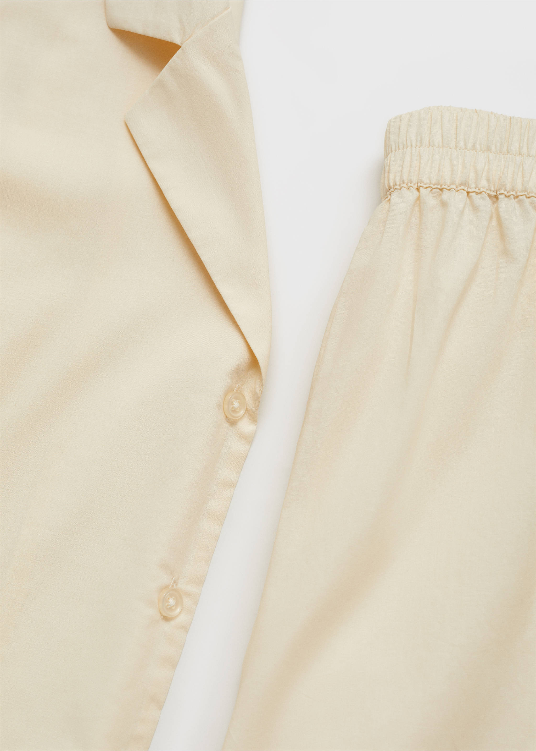 Garment-washed cotton trousers - Details of the article 8, Vanilla. Ref: 87052896-00.