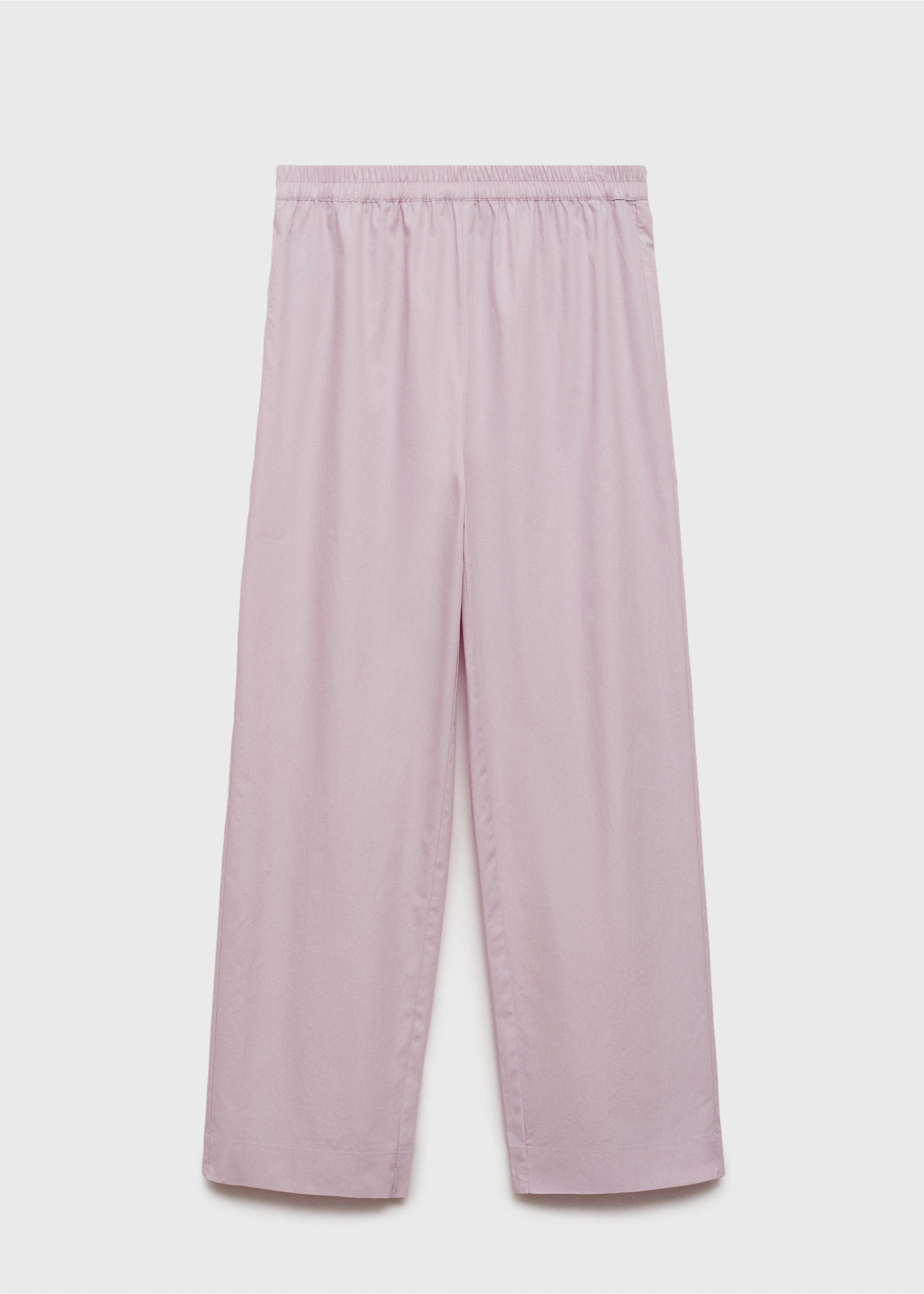 Garment-washed cotton pants - Article without model, Lilac. Ref: 87052896-00.