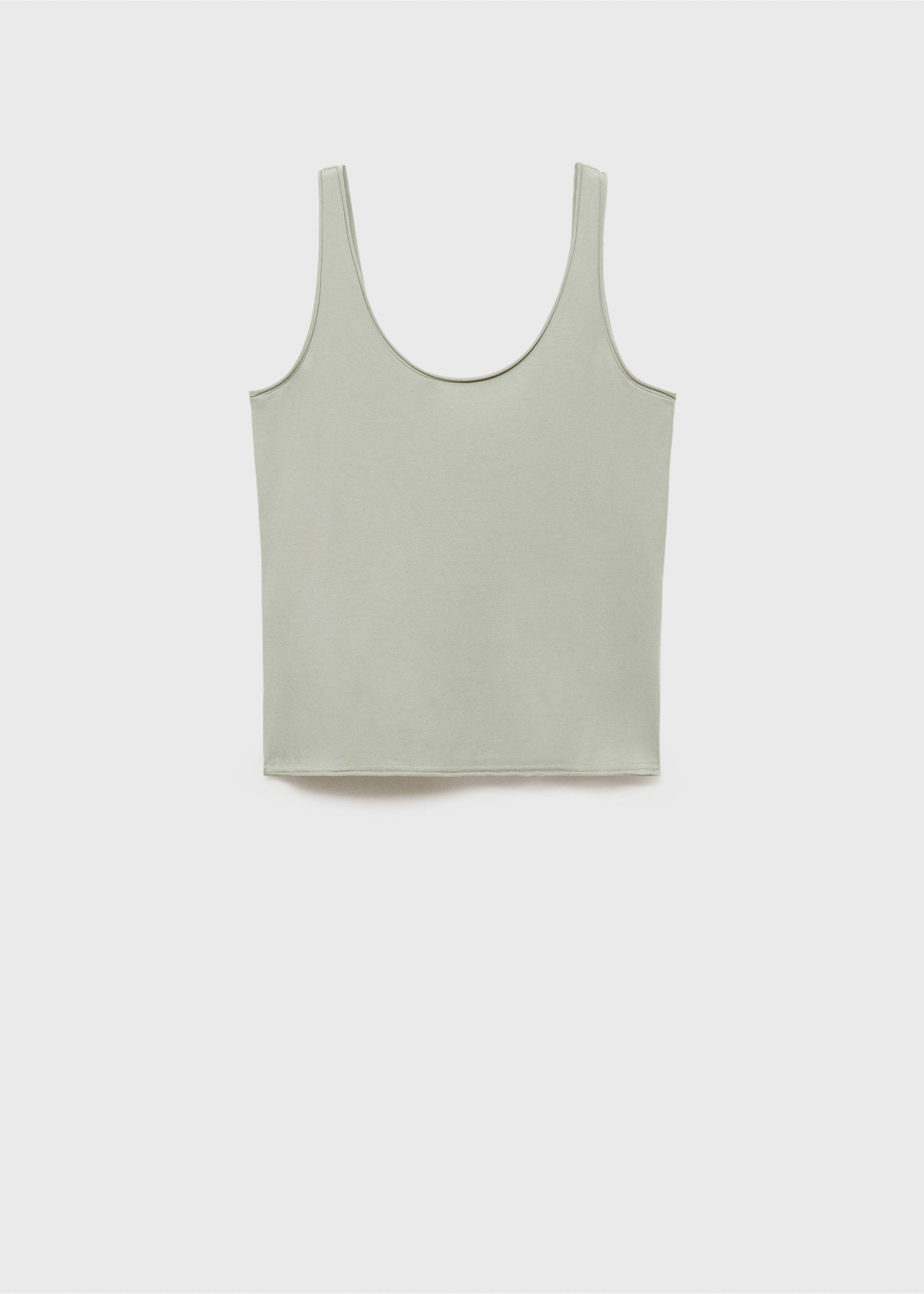 Cotton round-neck top - Article without model, Aqua Green. Ref: 87052899-00.