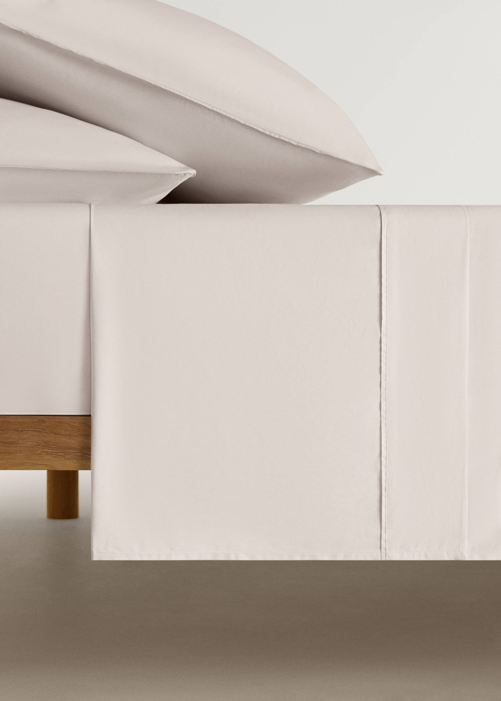 Oberlaken aus Baumwoll-Perkal, Fadendichte 300, für 90 cm Bett - Artikel ohne Model