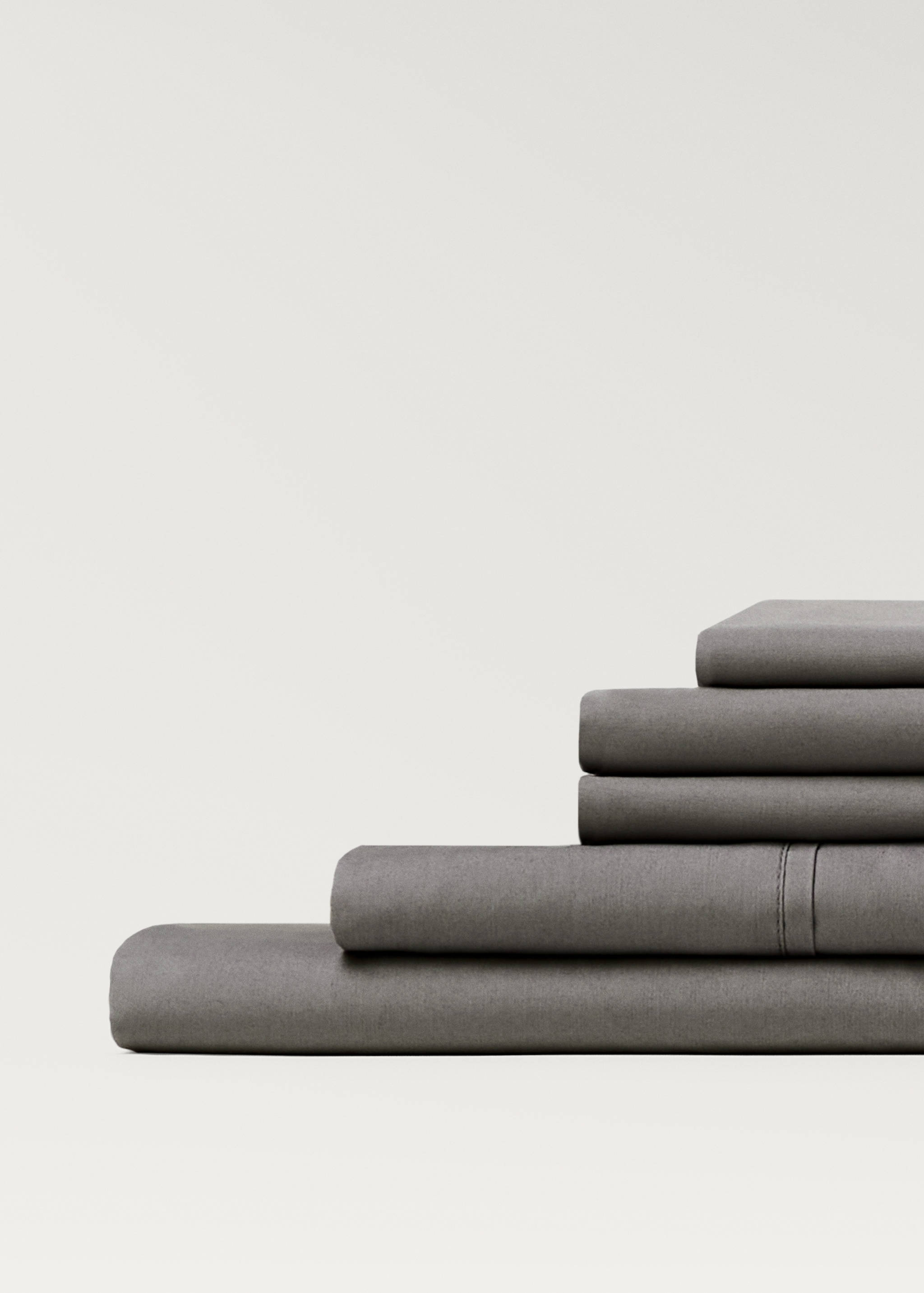 Oberlaken aus Baumwoll-Perkal, Fadendichte 300, für 90 cm Bett - Detail des Artikels 3