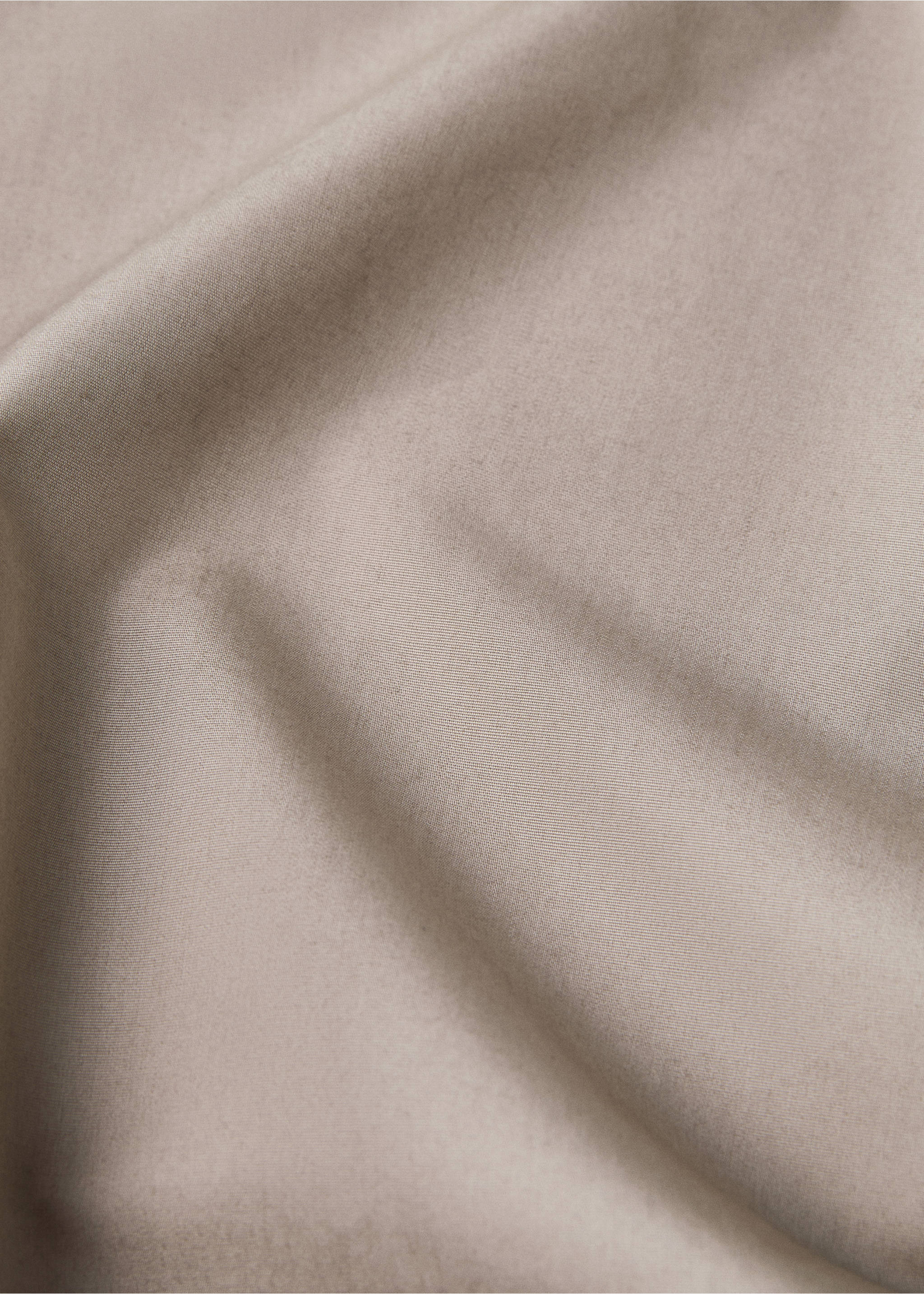 500 threads cotton percale fitted sheet Single bed - Details of the article 3, Medium Brown. Ref: 87052920-00.