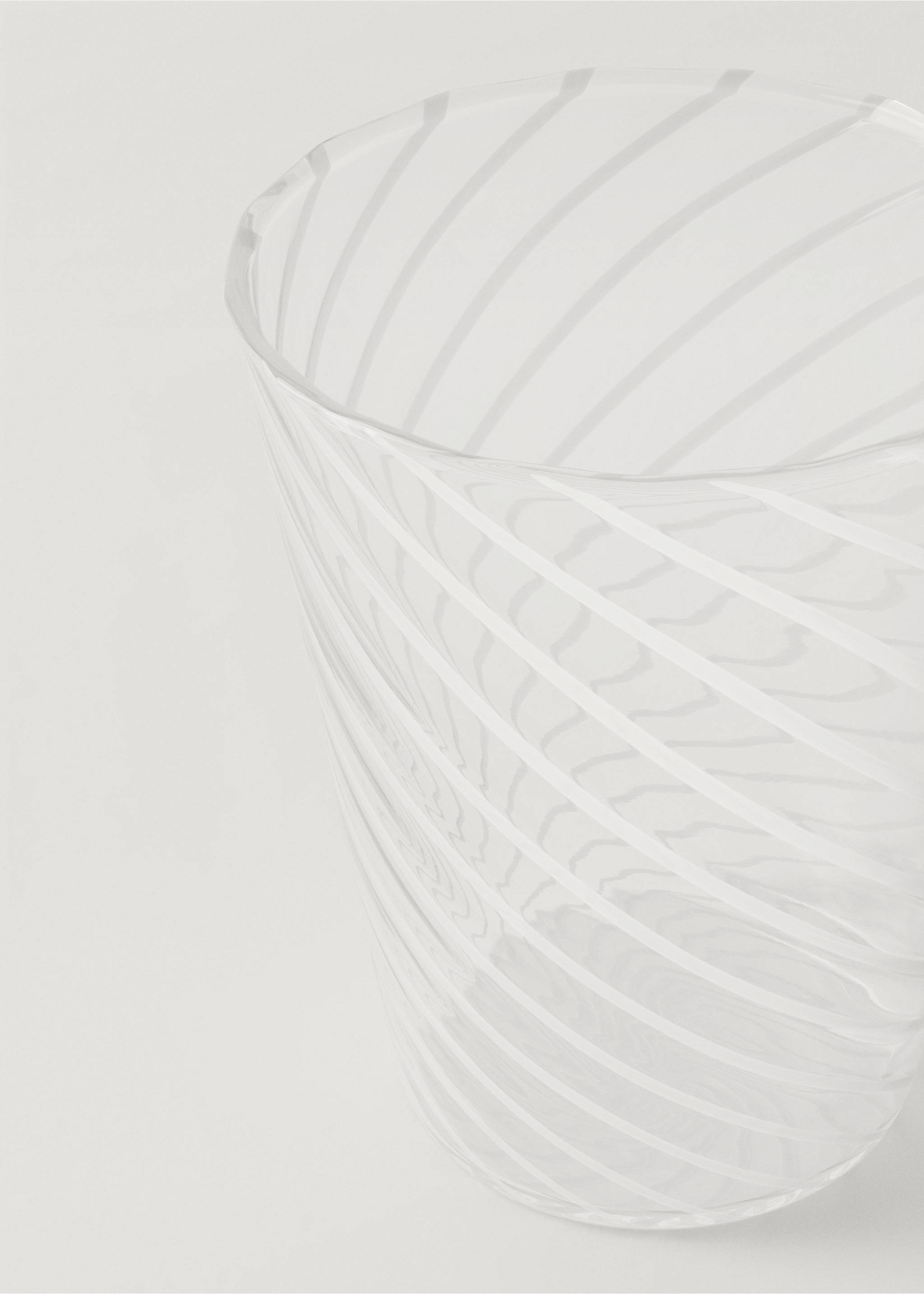 Small borosilicate glass with coloured spiral - Details of the article 1, White. Ref: 87052927-00.