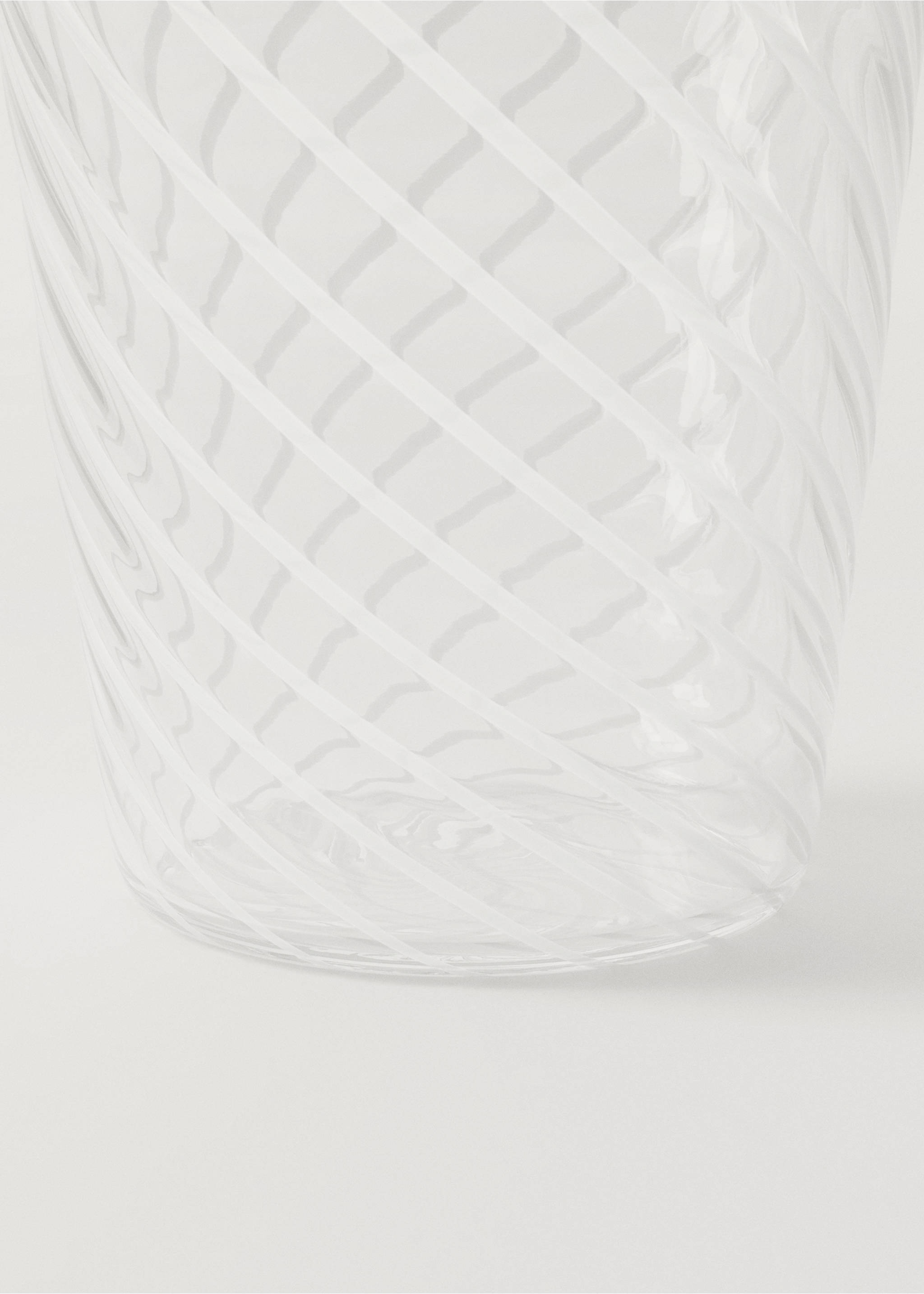 Small borosilicate glass with coloured spiral - Details of the article 3, White. Ref: 87052927-00.