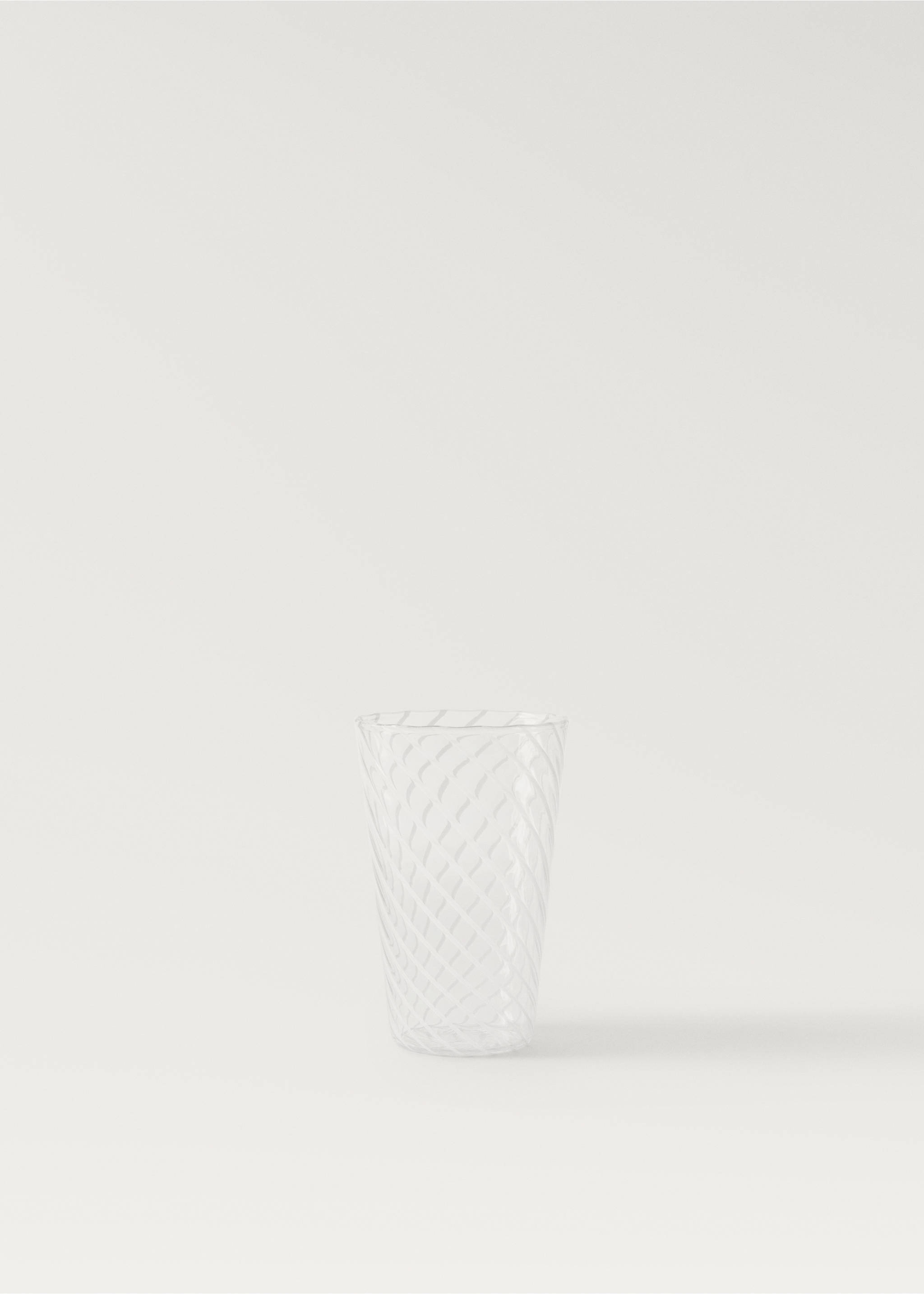 Medium borosilicate glass with coloured spiral - Article without model, White. Ref: 87052928-00.