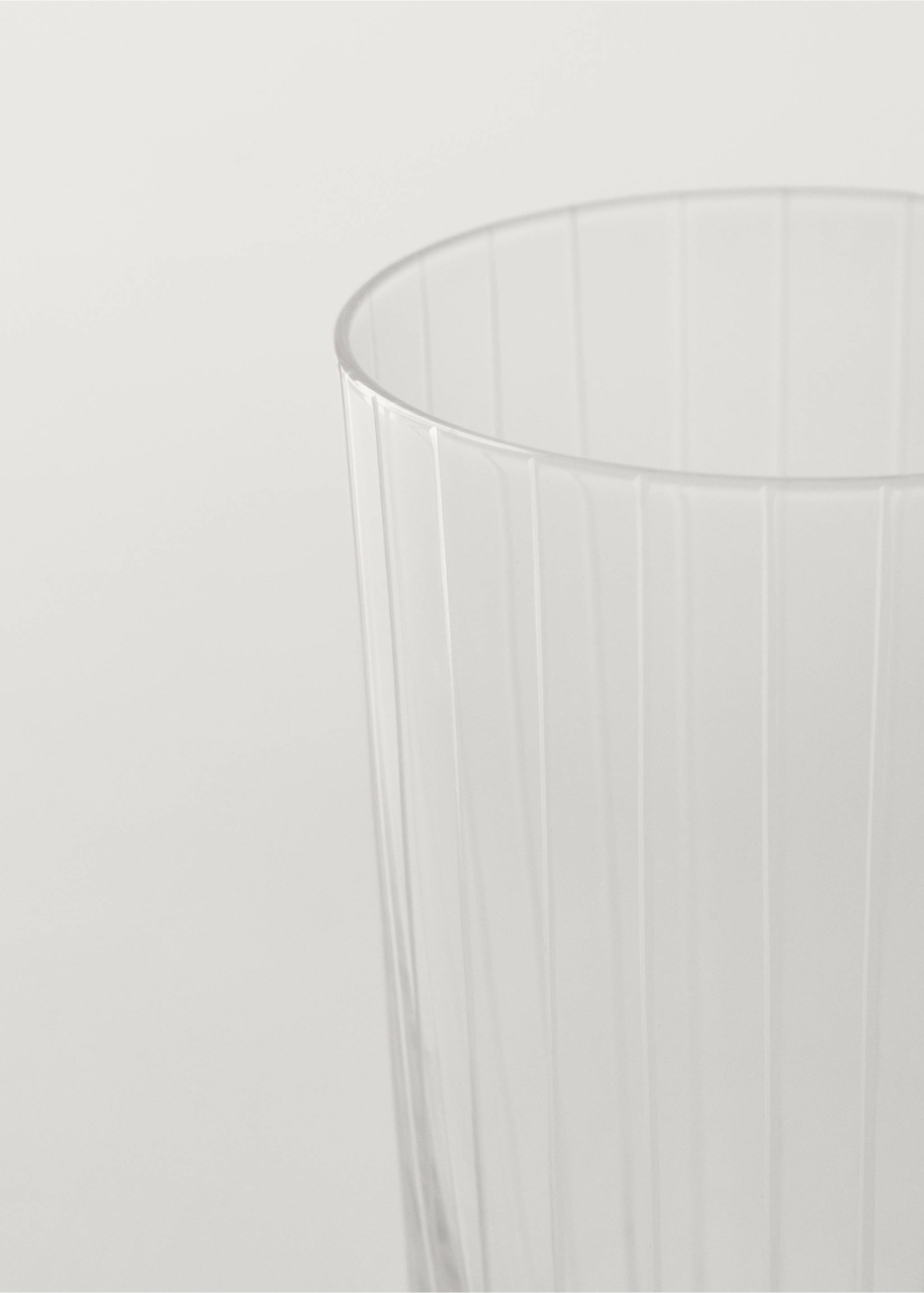 Glass with striped detail - Details of the article 3, Ice Grey. Ref: 87052930-00.