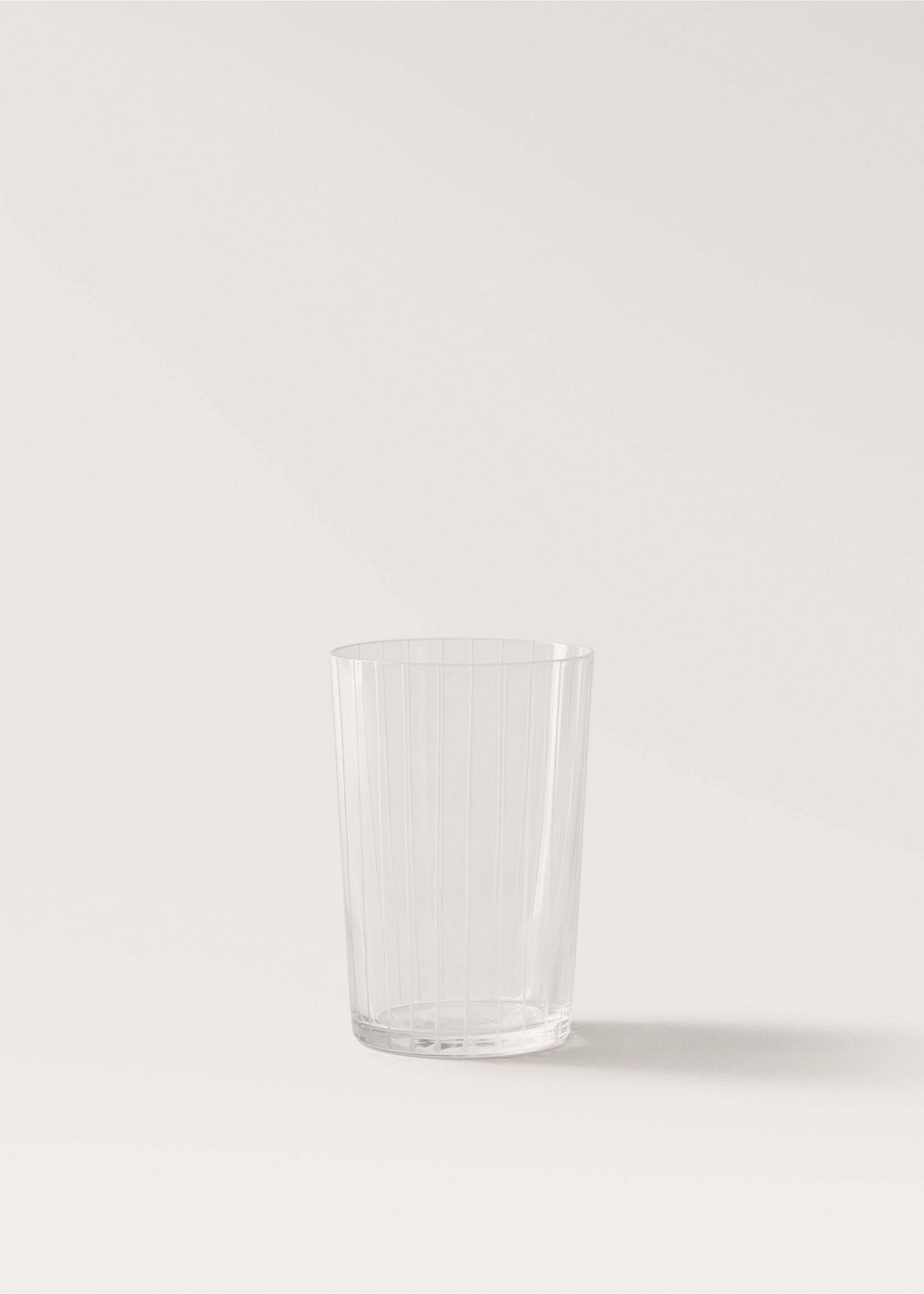 Glass with striped detail - Article without model, Ice Grey. Ref: 87052930-00.