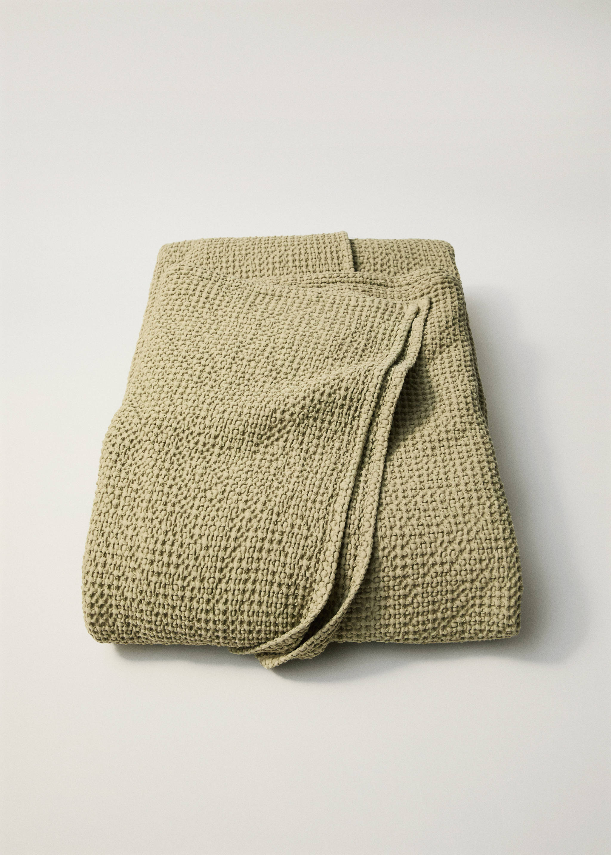 Garment-dyed waffle cotton bedspread for 130/150 cm bed - Details of the article 8