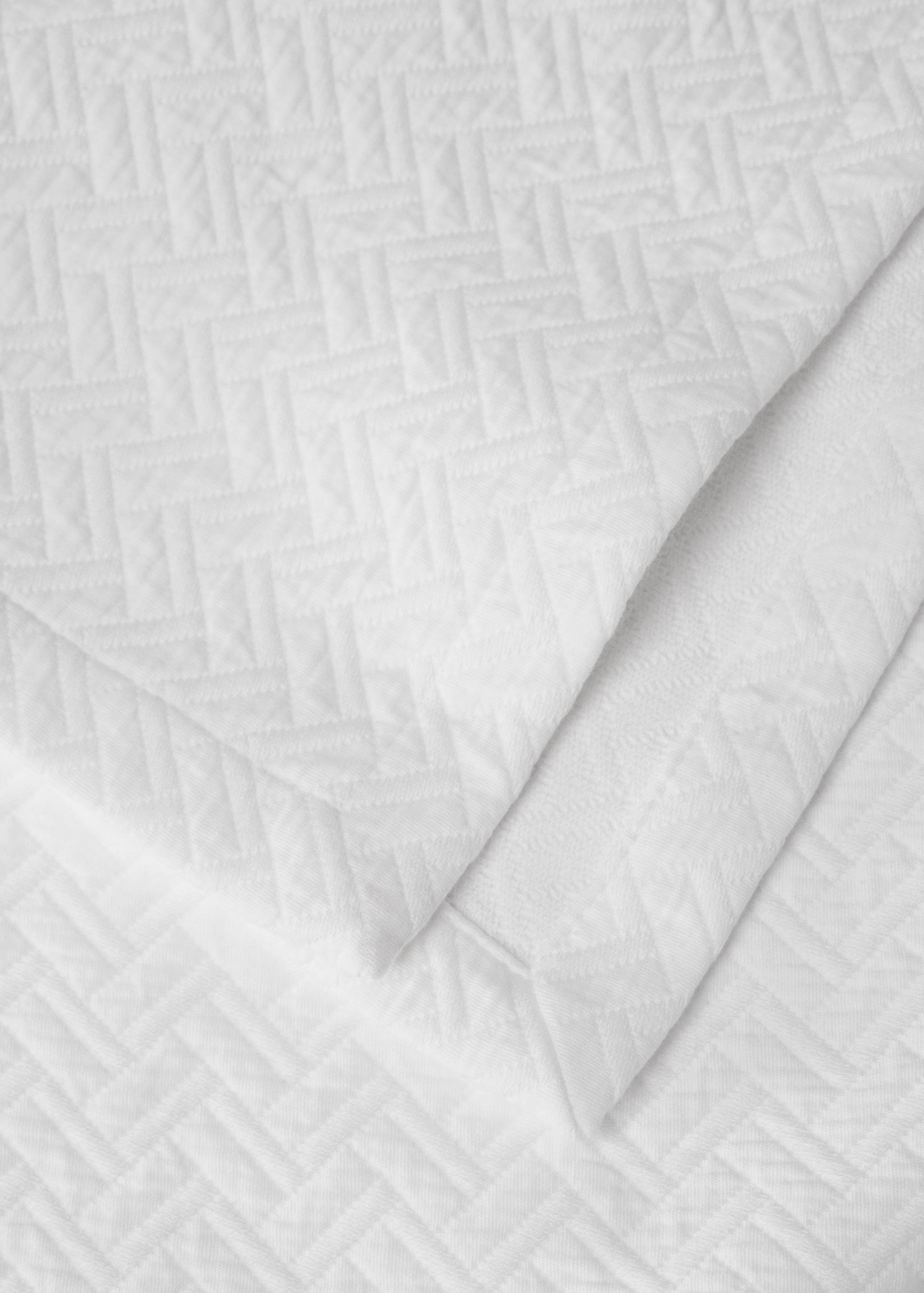 Prekrivač od pamučnog žakarda s geometrijskim uzorkom za krevet veličine  90/105 cm - Detalji artikla 2