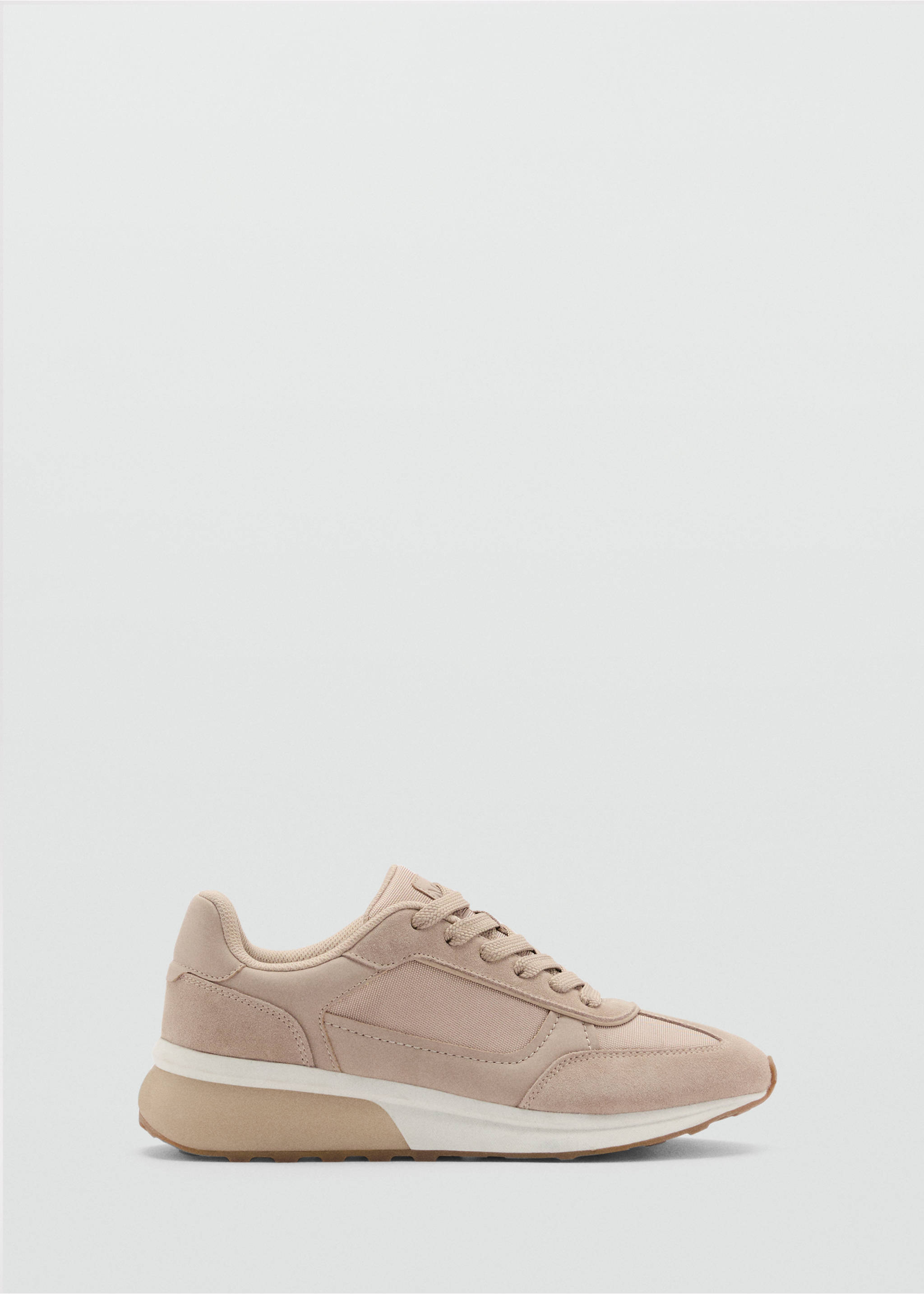 Kombinierte Leder-Sneakers - Artikel ohne Model, Beige. Ref: 87053269-00.