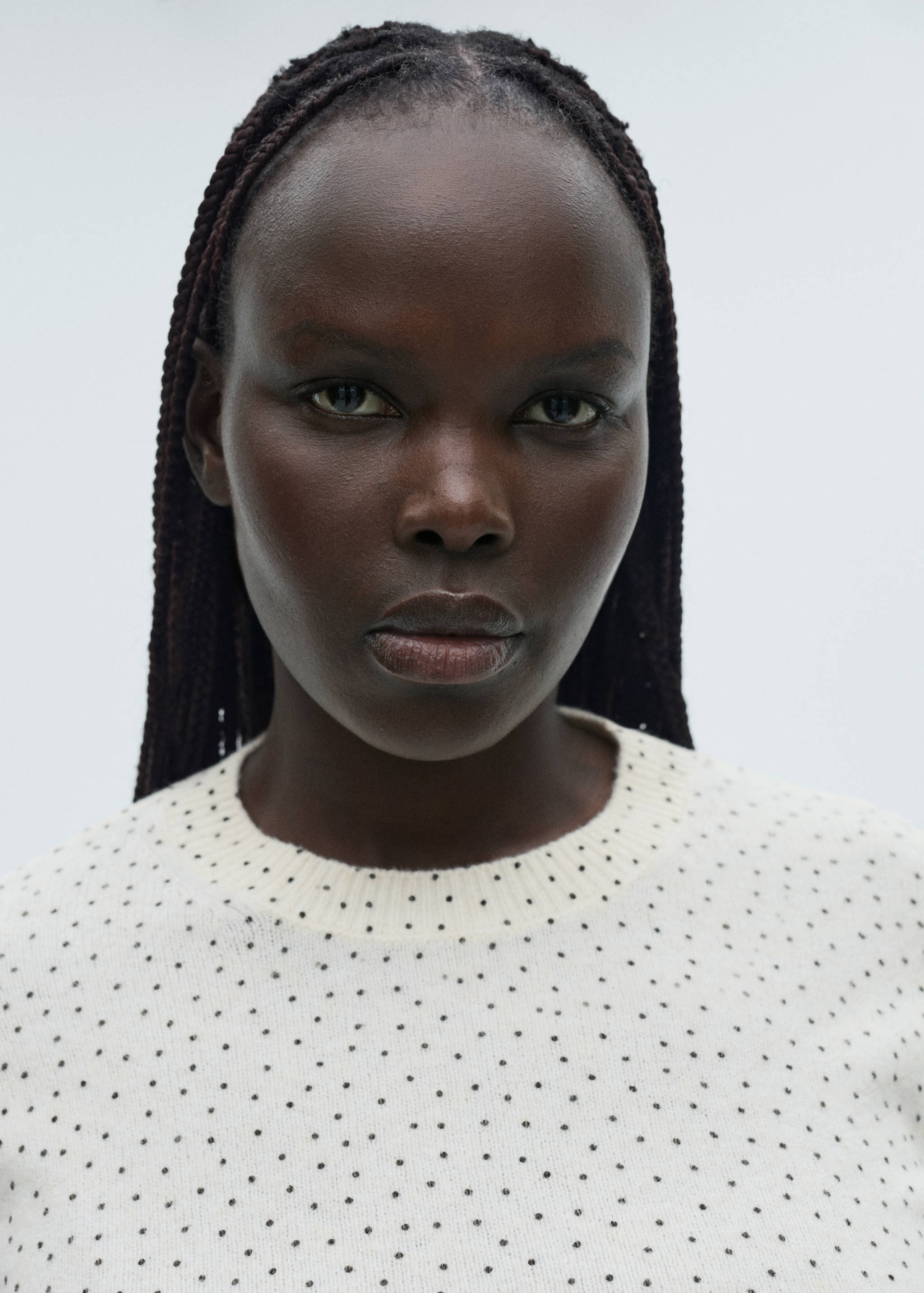 Polka-dot knitted sweater - Details of the article 4