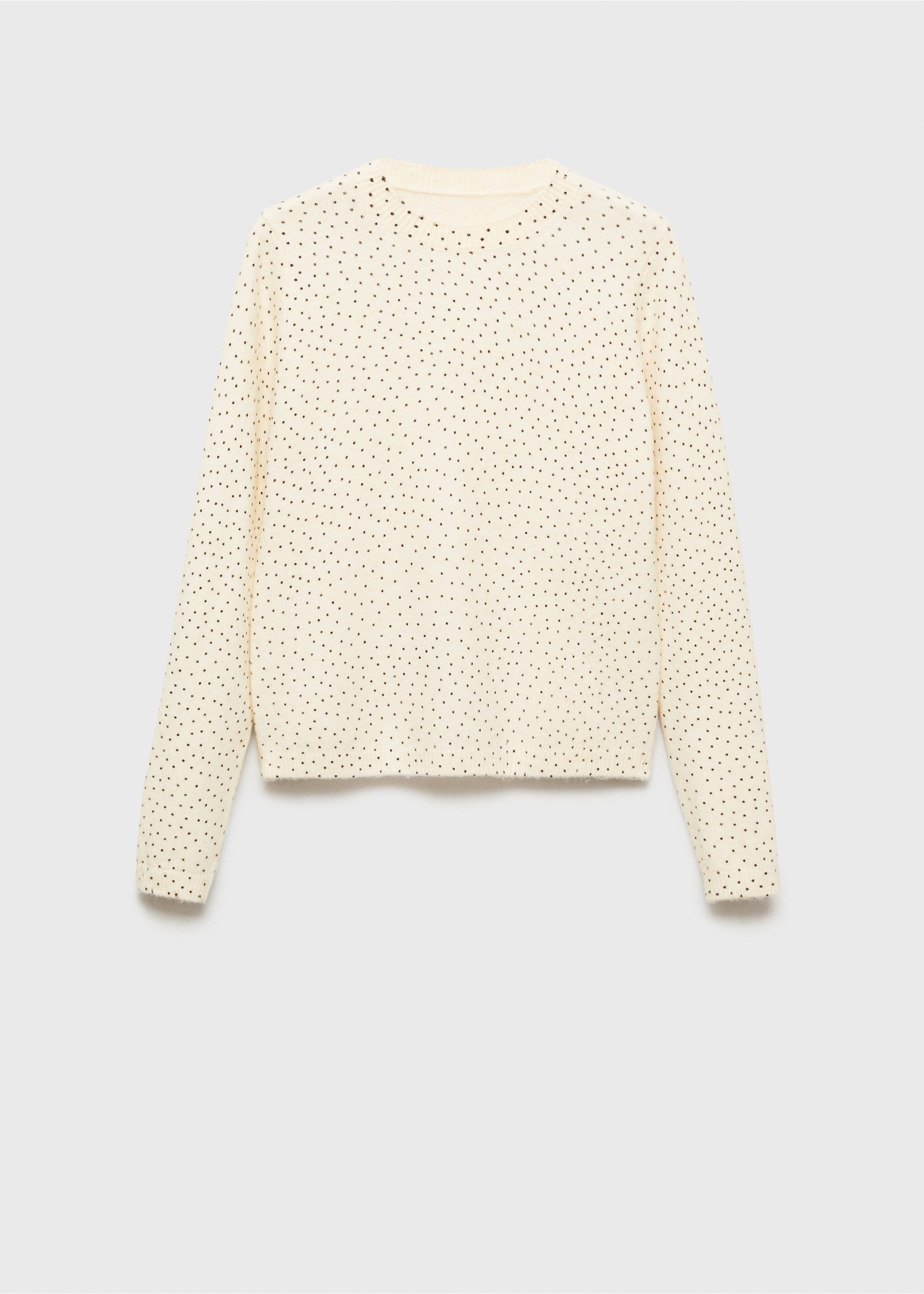 Polka-dot knitted sweater - Article without model, Ecru. Ref: 87053271-00.