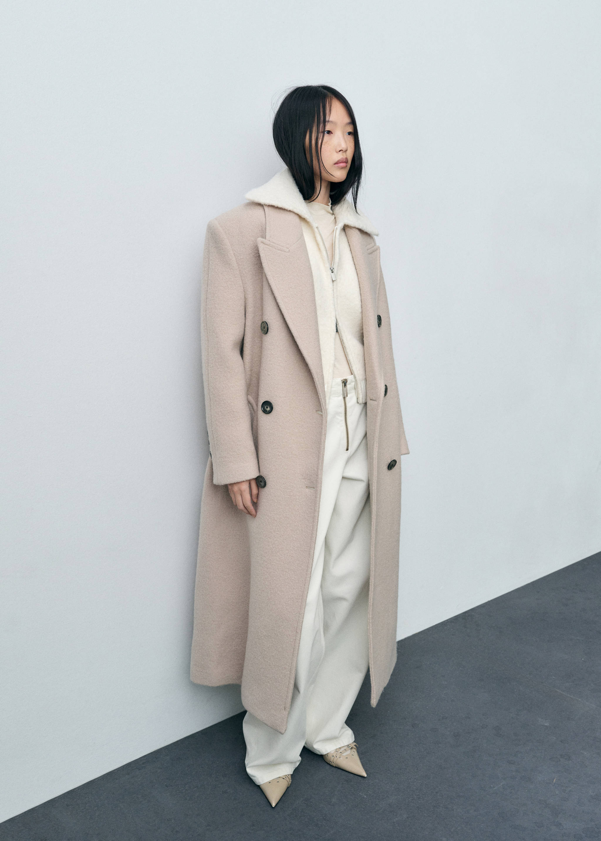 Bouclé wool-blend jacket - General plane