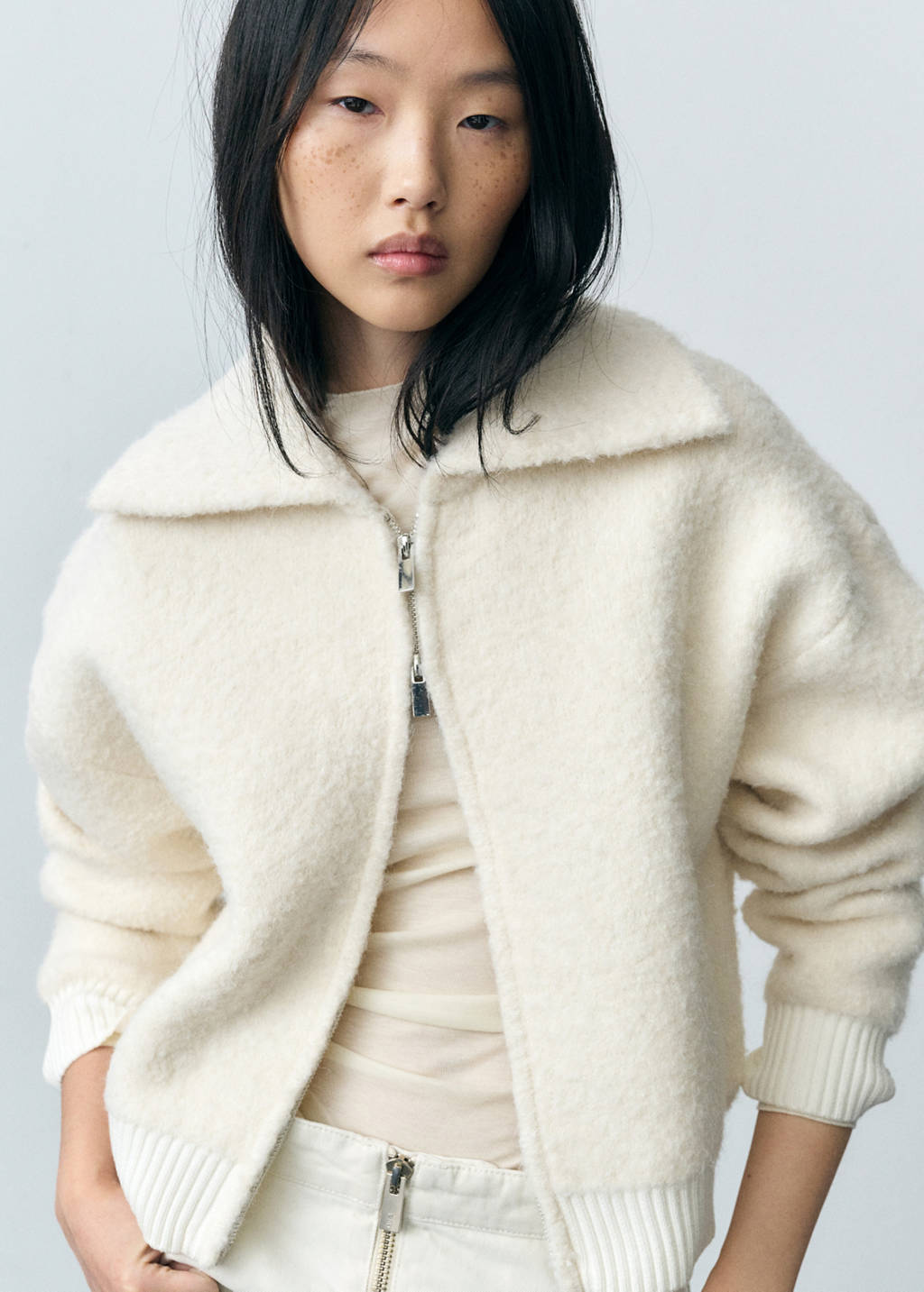 Bouclé wool-blend jacket - Women | MANGO OUTLET USA
