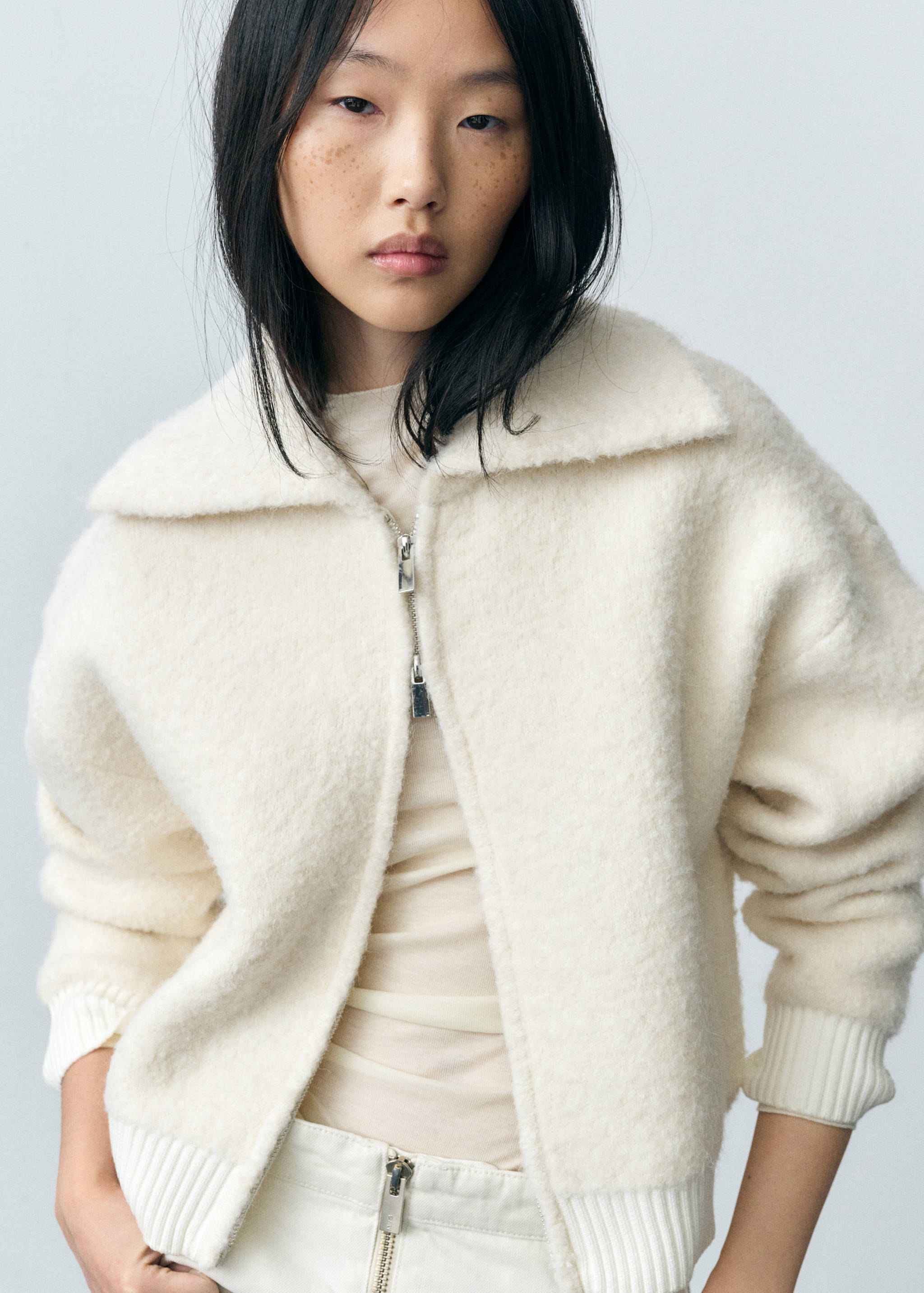 Bouclé wool-blend jacket - Medium plane