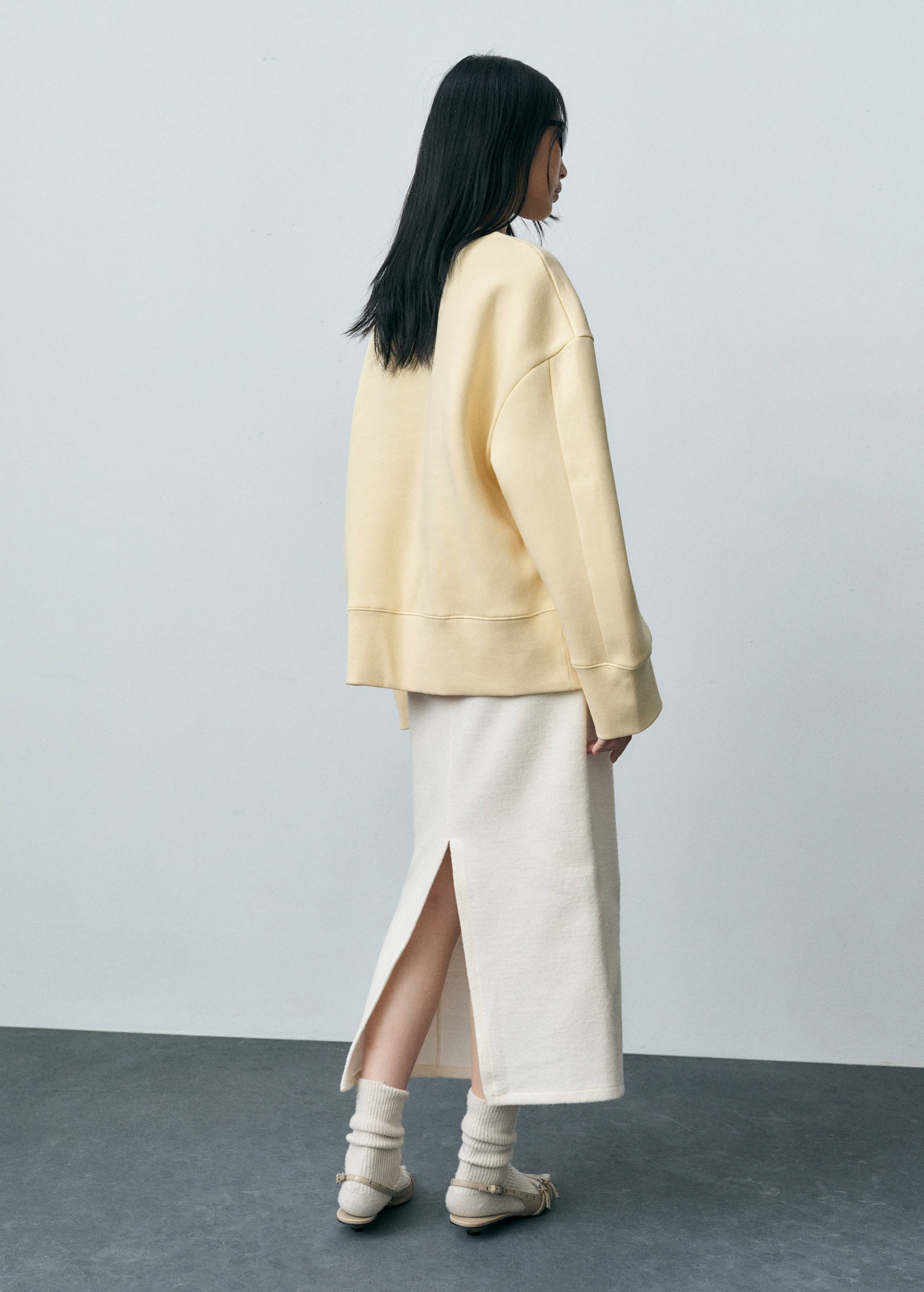 Oversize cotton sweatshirt - Reverse of the article