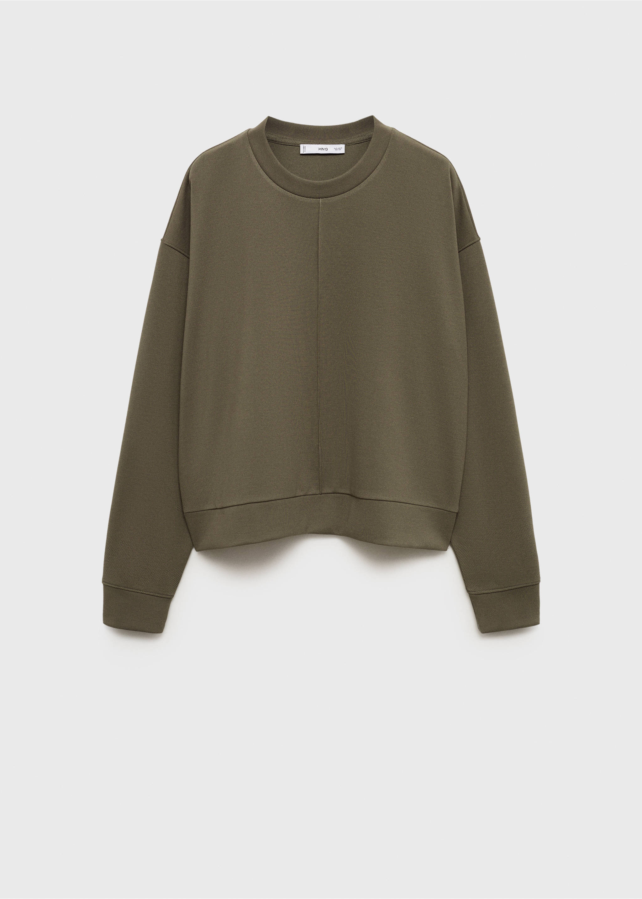 Sudadera cuello redondo detalle costura - Artículo sin modelo, Khaki. Ref: 87053281-00.