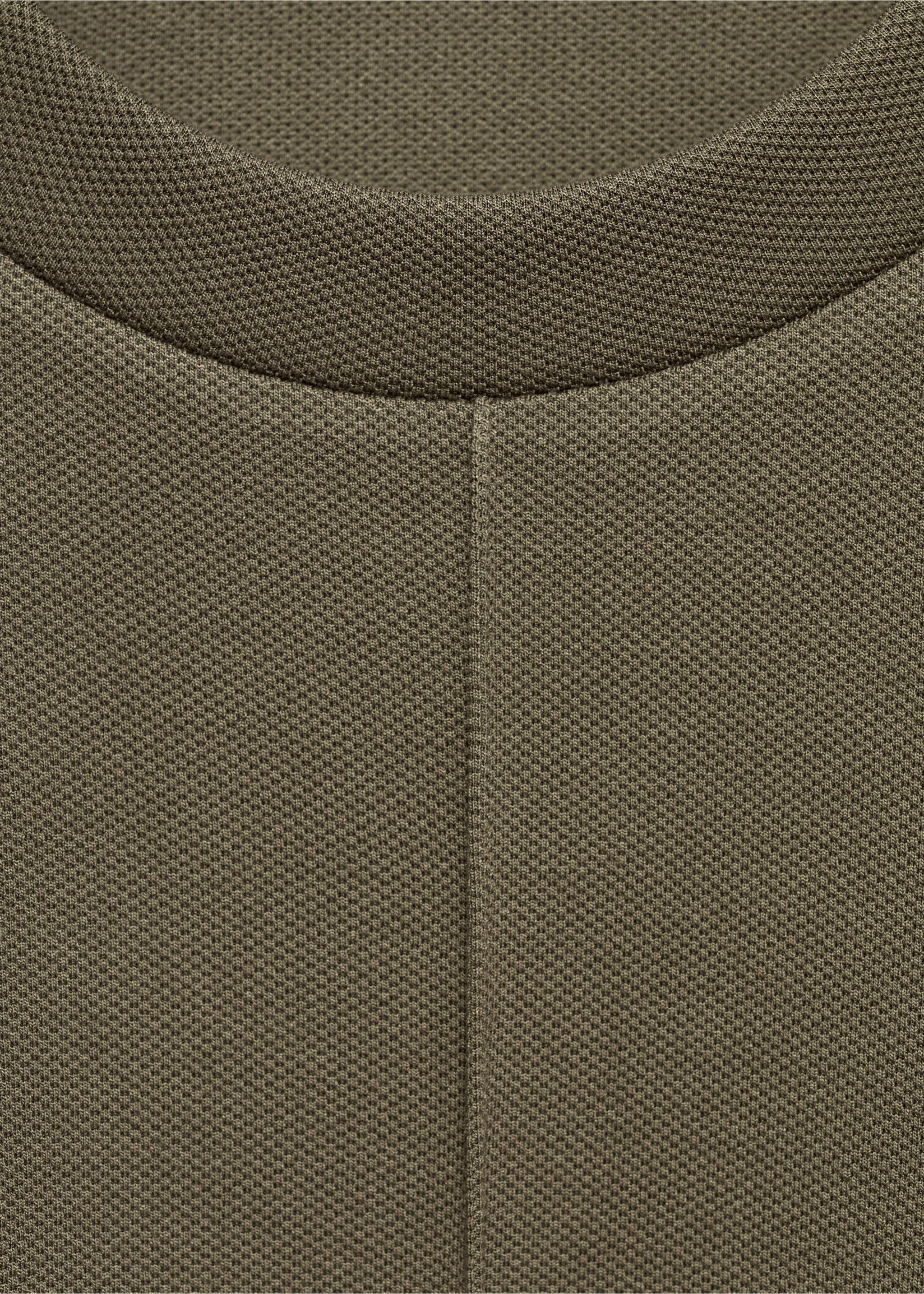 Sudadera cuello redondo detalle costura - Detalle del artículo 8, Khaki. Ref: 87053281-00.