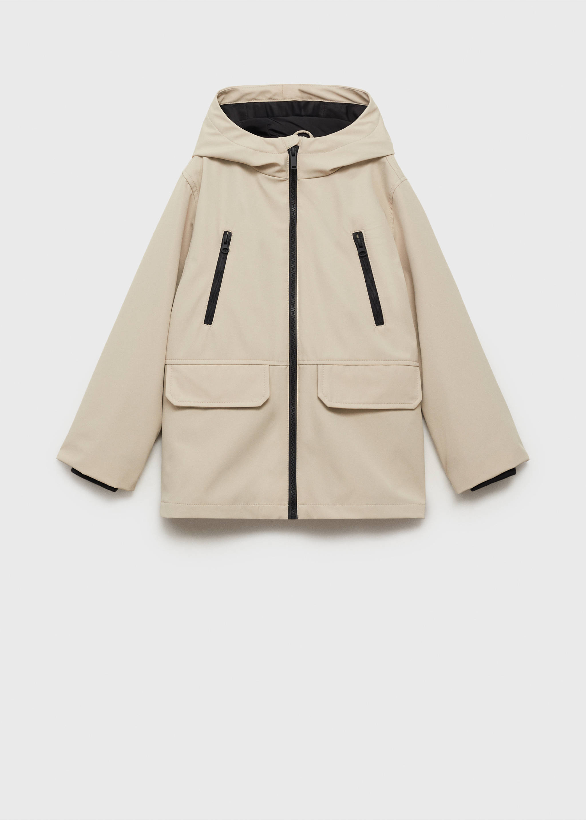 Kapuzenparka mit Taschen - Artikel ohne Model, Sandfarben. Ref: 87053284-00.