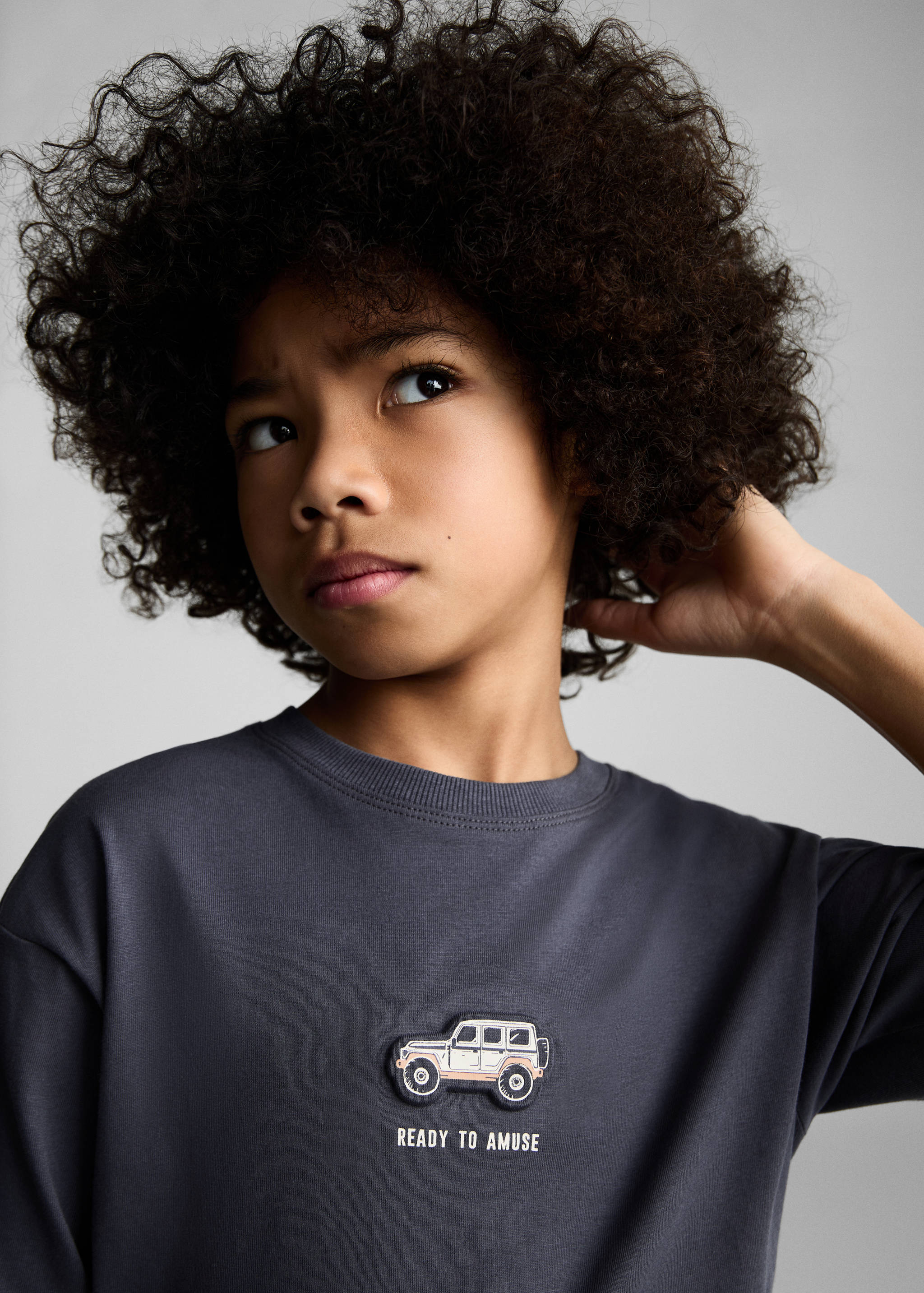 Printed cotton-blend T-shirt - Details of the article 1