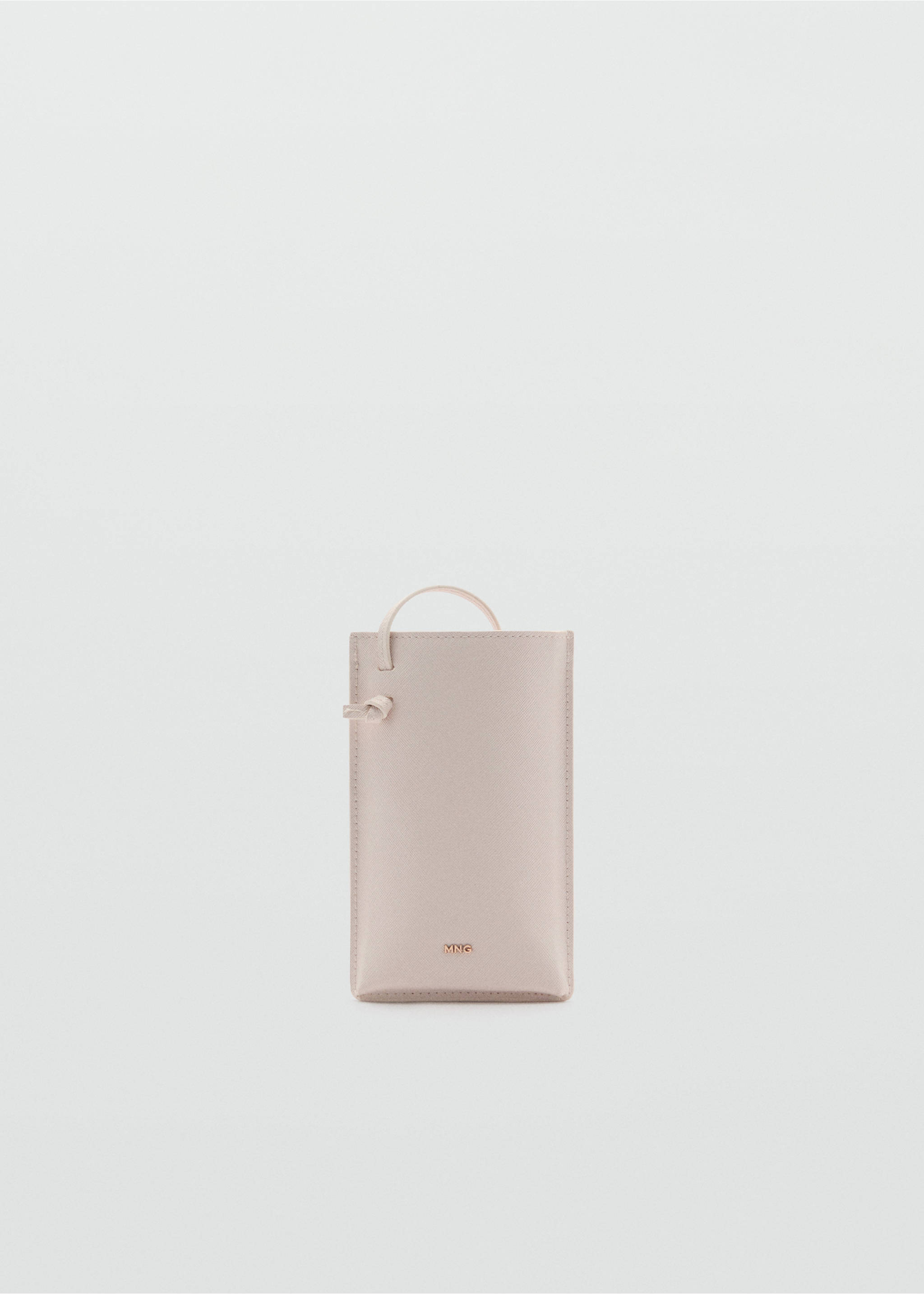 Saffiano-effect crossbody mobile phone case - Article without model, Off White. Ref: 87053291-00.