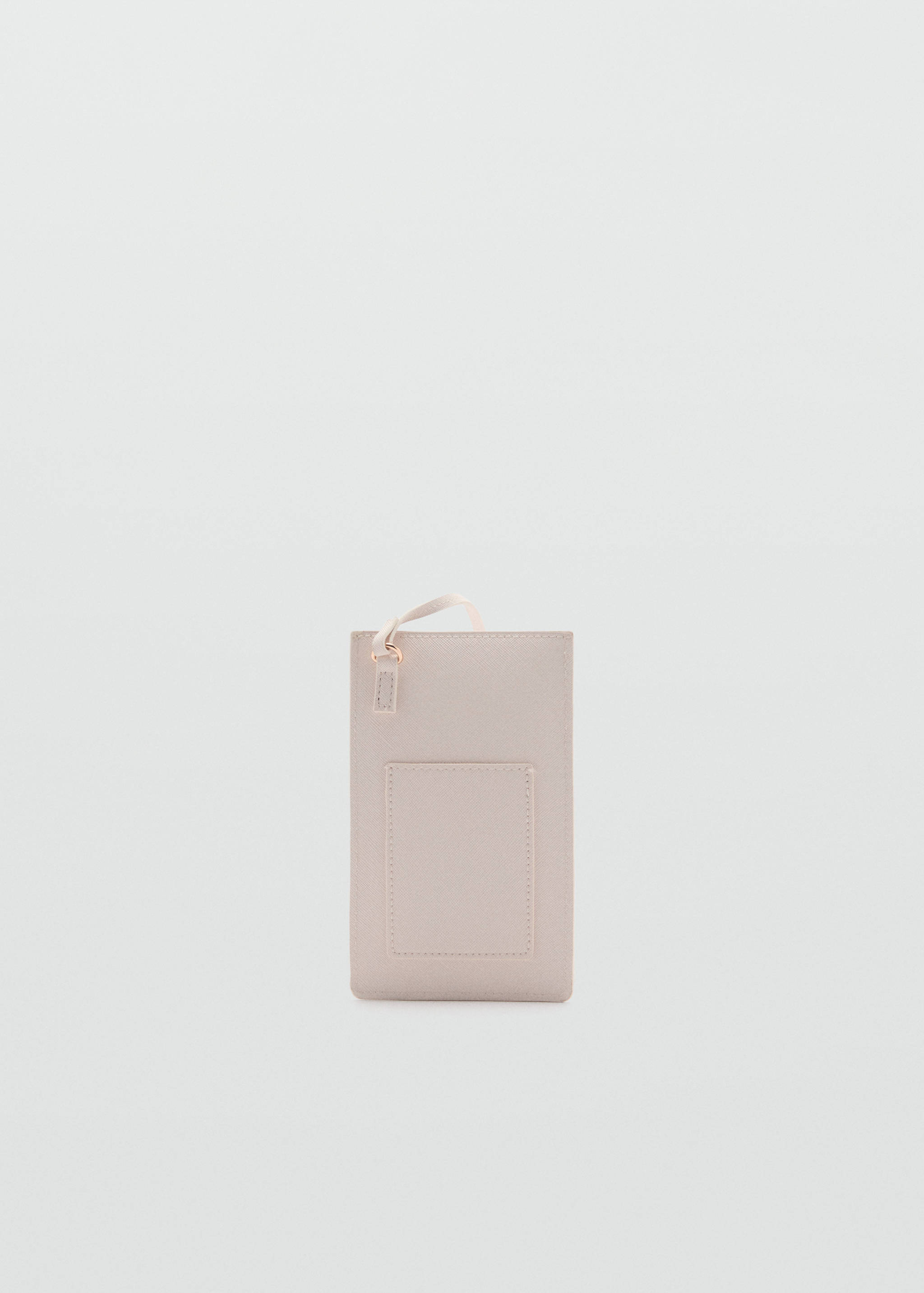 Saffiano-effect crossbody cell phone case - Medium plane