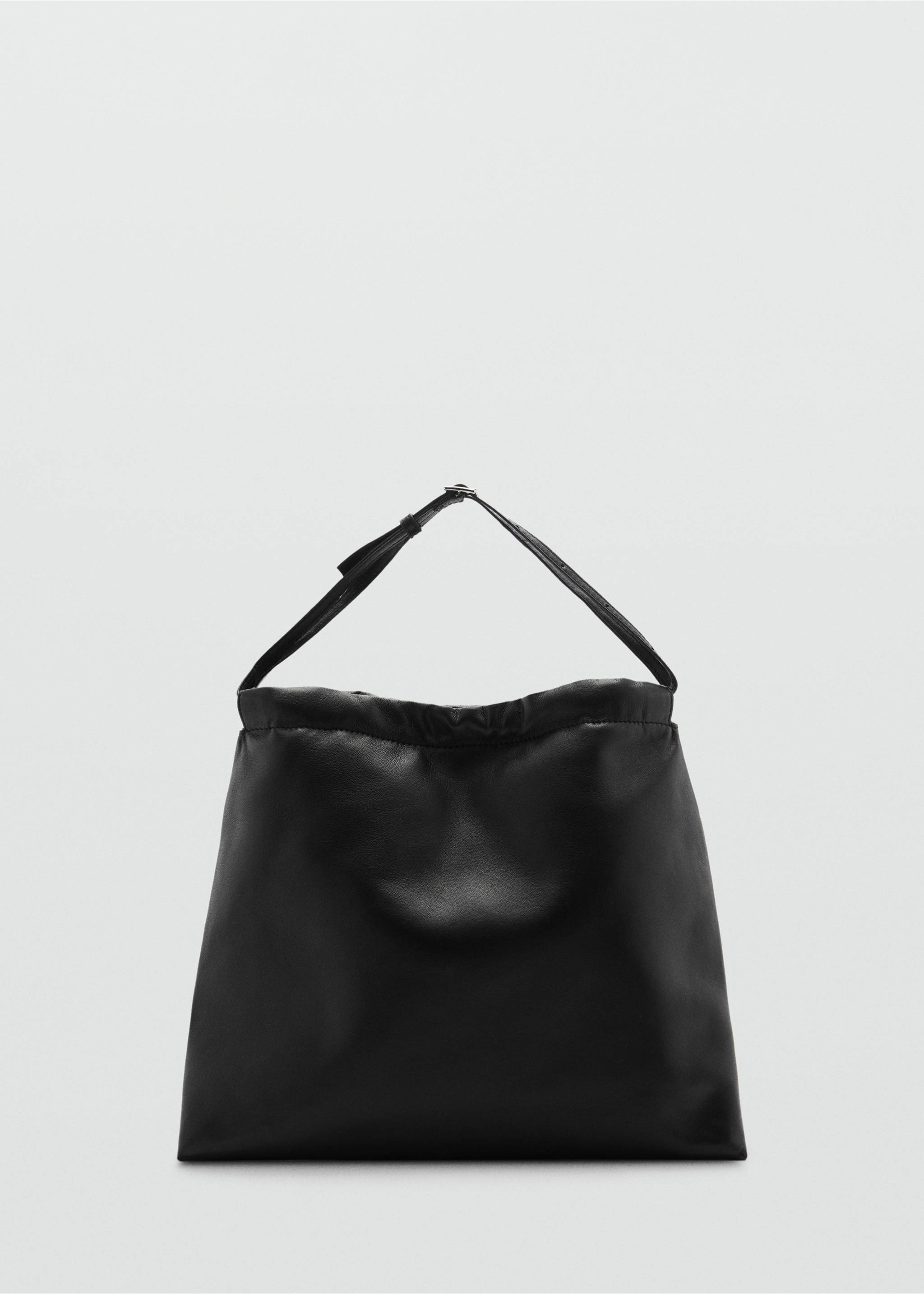 Sack-style leather bag - Article without model, Black. Ref: 87053292-00.