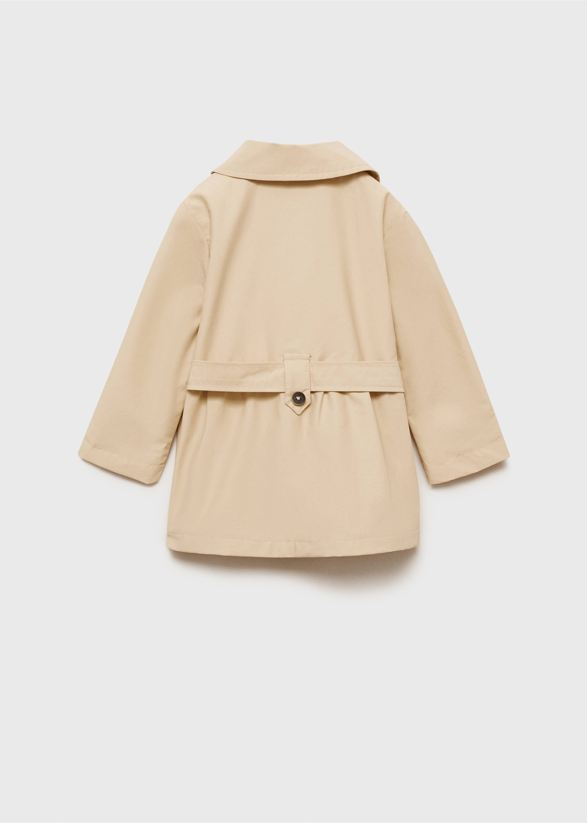Geknöpfter Trenchcoat - Rückseite des Artikels, Sandfarben. Ref: 87053634-00.
