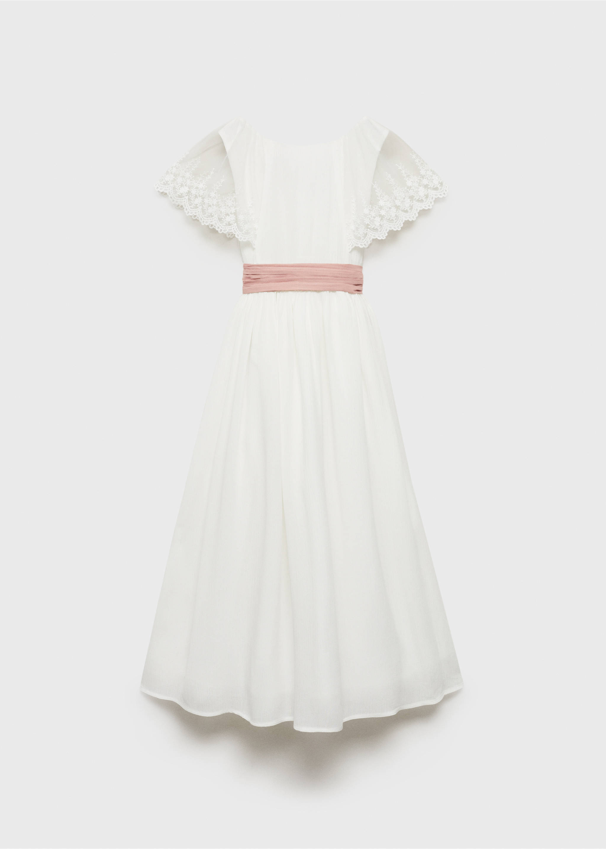 Embroidered detail dress - Article without model, White. Ref: 87053635-00.
