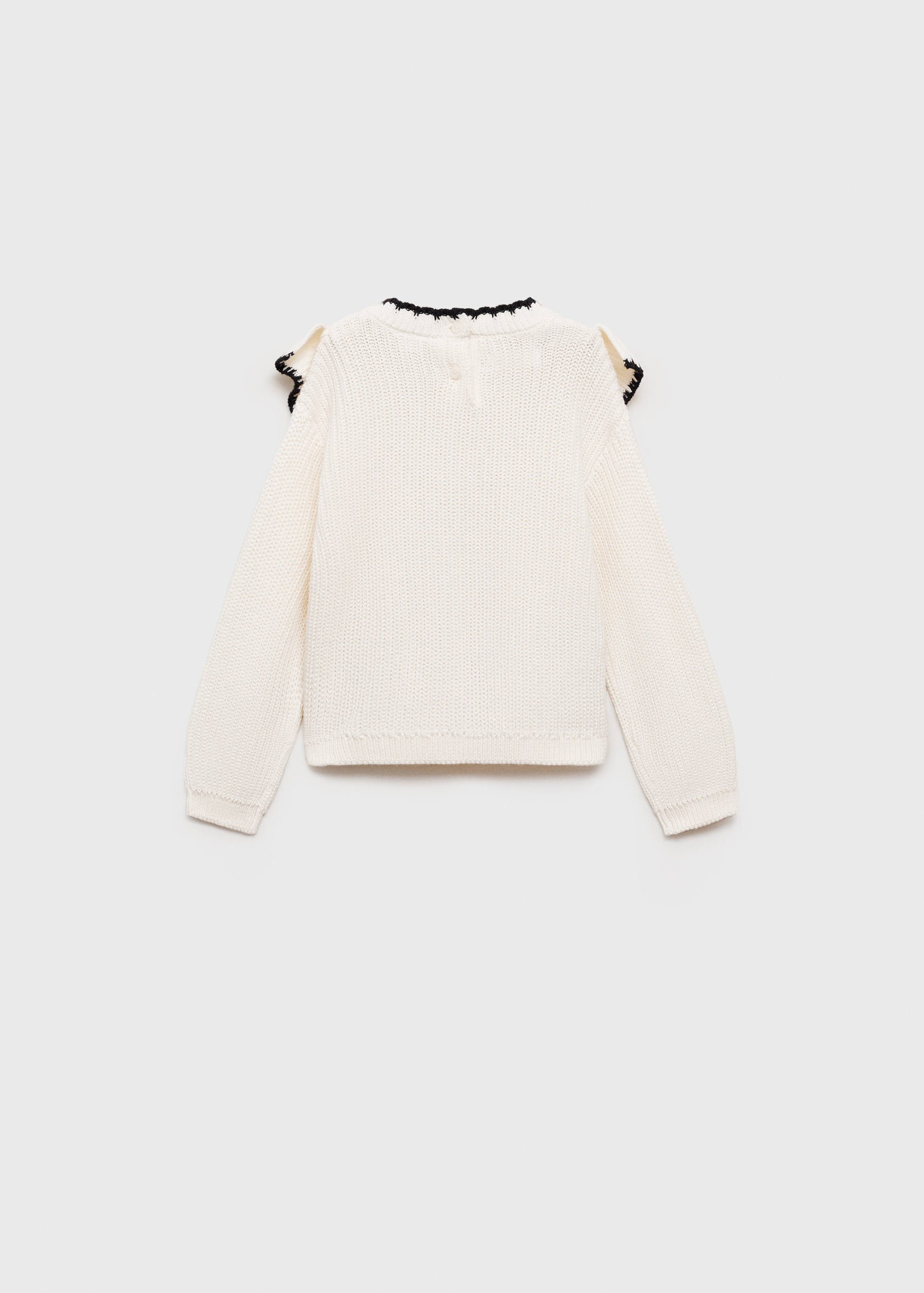 Contrast knit sweater - Reverse of the article