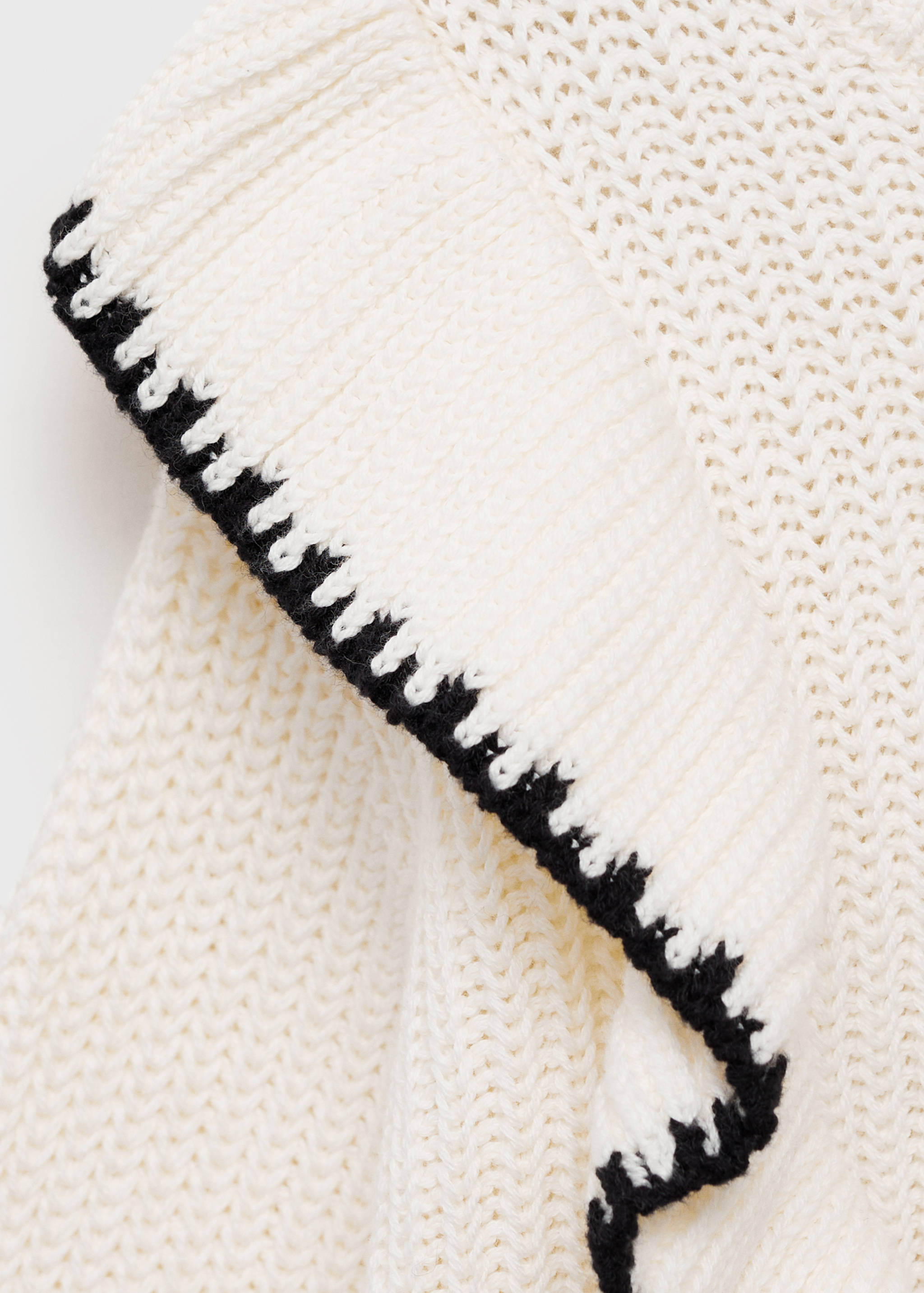 Contrast knit sweater - Details of the article 0
