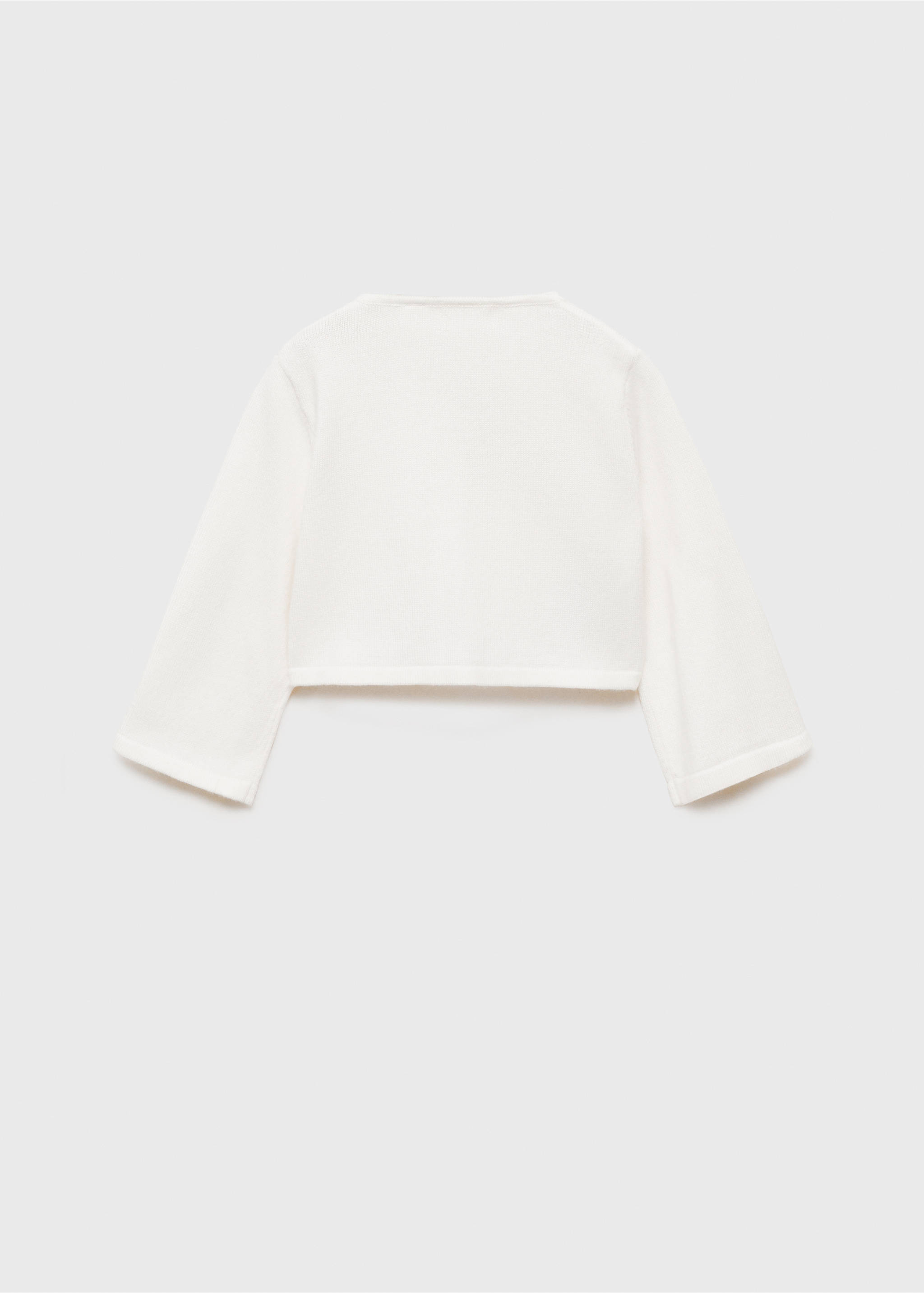 Openwork detail knit cardigan - Reverse of the article, Off White. Ref: 87053648-00.