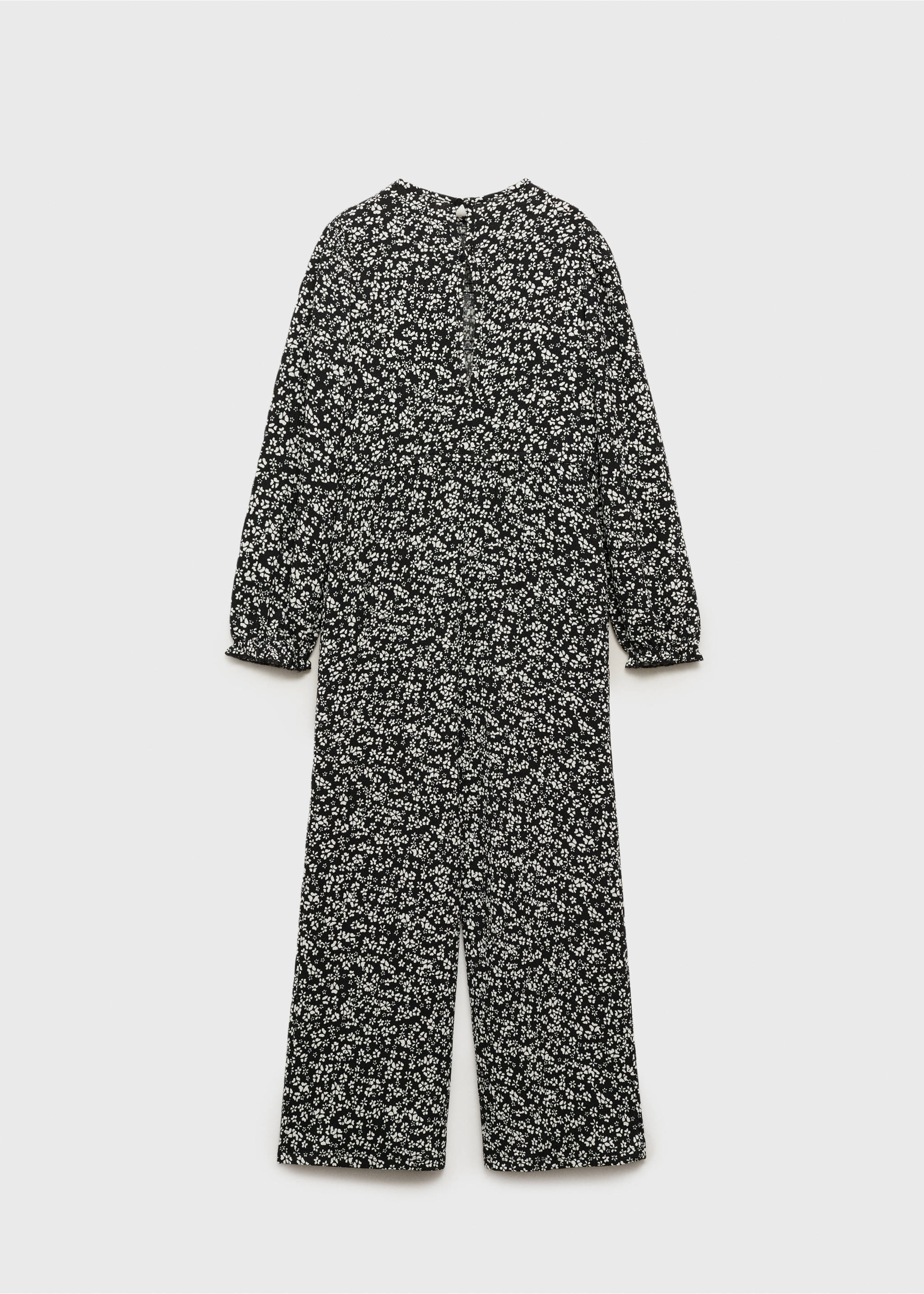 Combinaison en imprimé floral - Verso de l’article, Noir. Ref: 87053653-00.