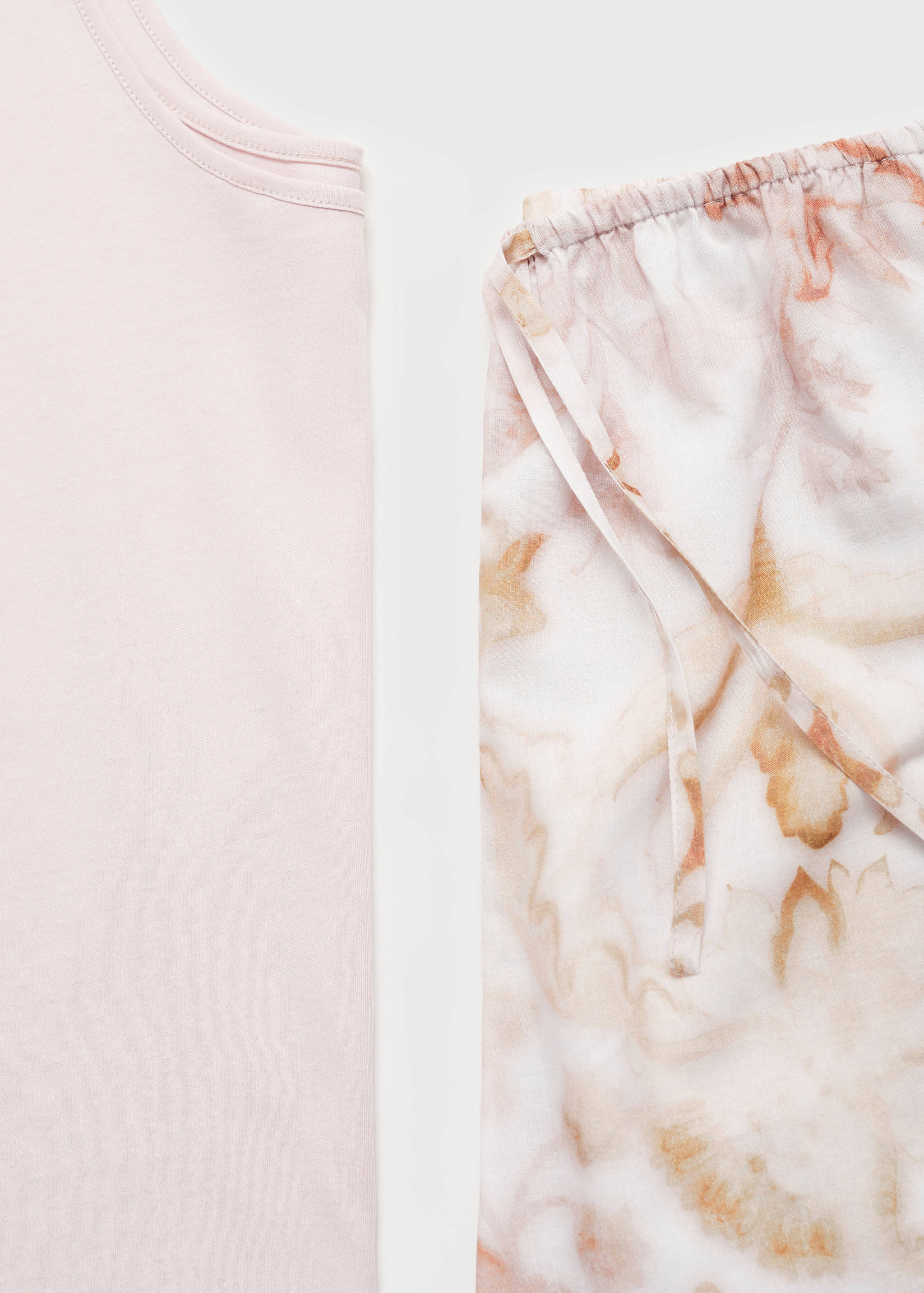 Korte pyjamabroek met bloemendetail - Detail van het artikel 0