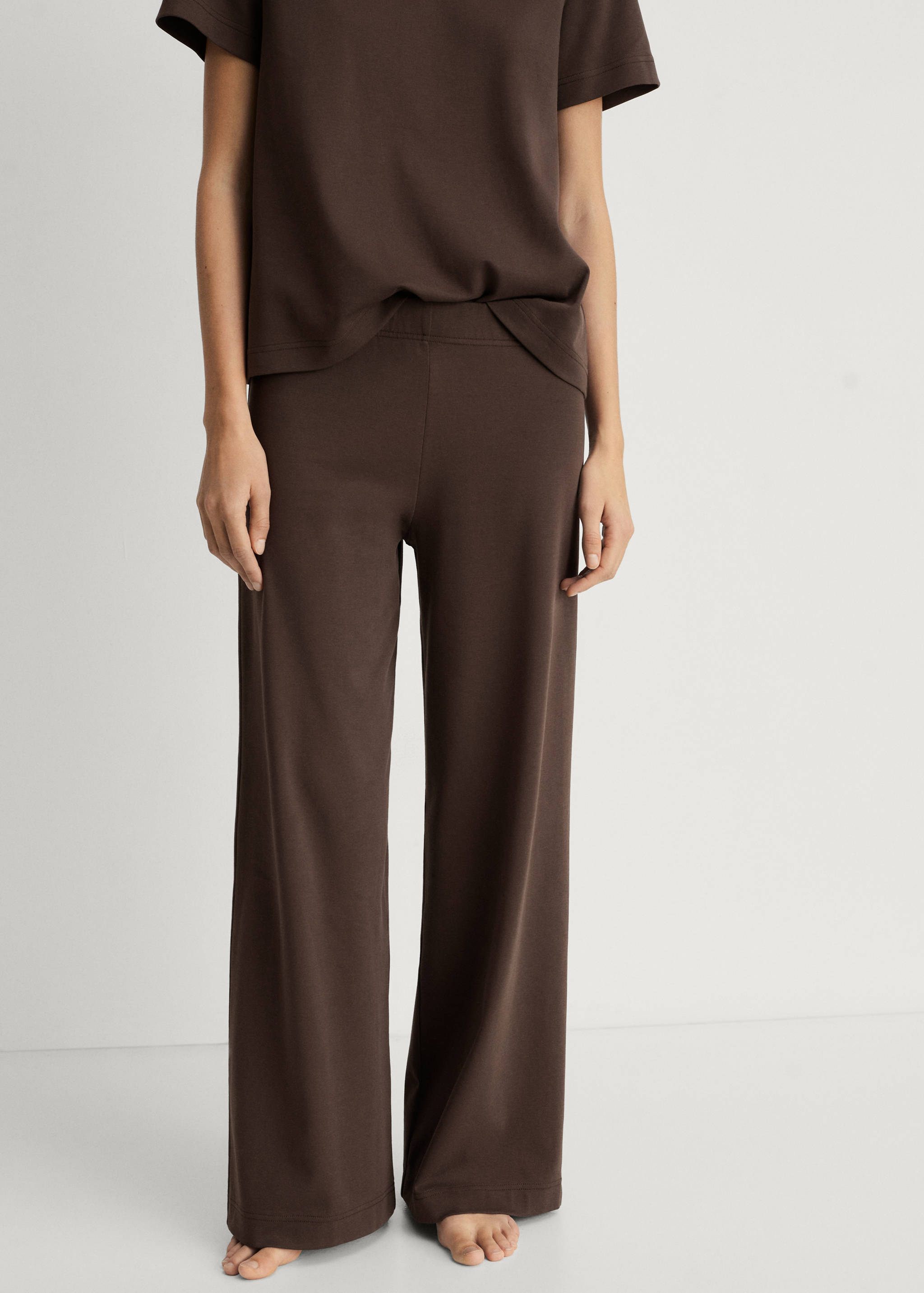 Pyjamahose Baumwolle schlichtes Design - Mittlere Ansicht